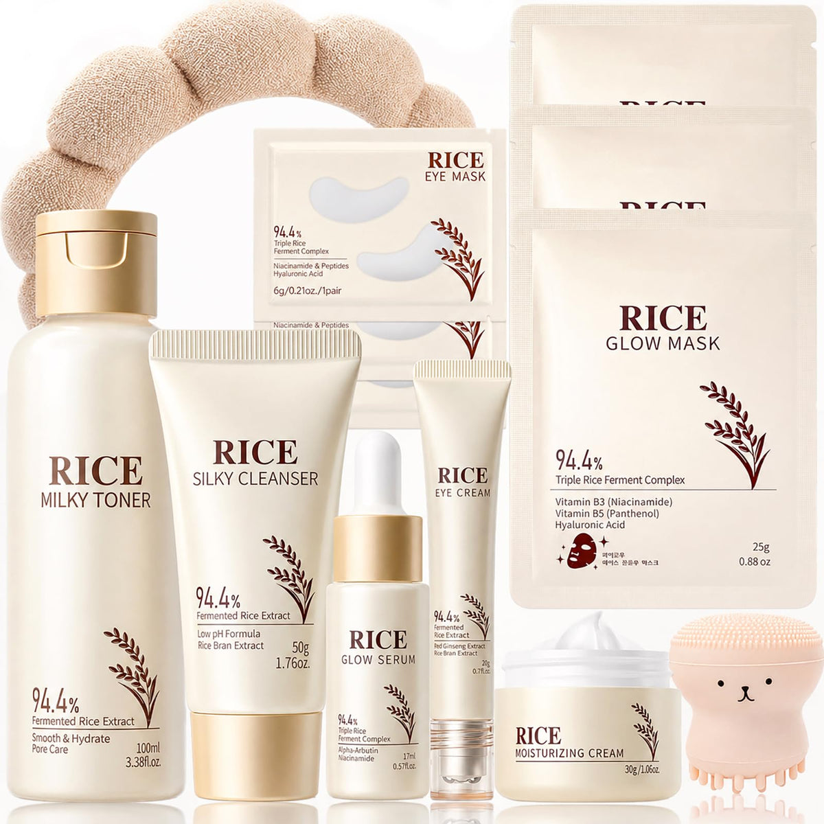 13PCS Korean Skin Care Set Rice Skincare Daily Skin Care for - BliBling Official Imagery - 2