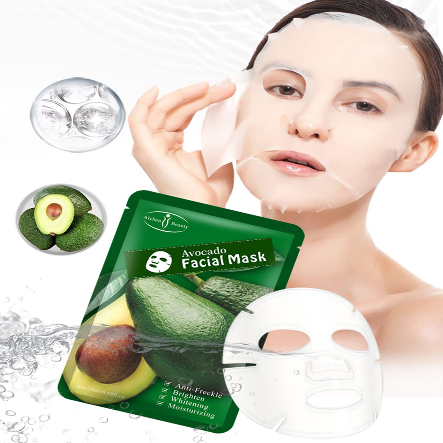 AICHUN BEAUTY Facial Mask Essence Anti-Acne Refresh 10pcs - AICHUN BEAUTY