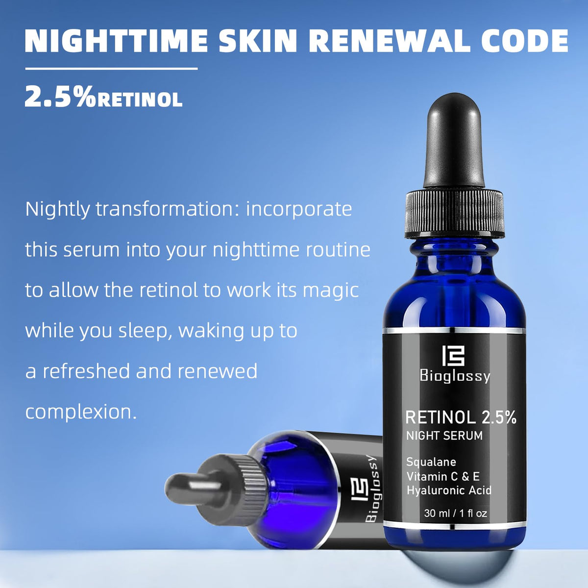 Retinol Serum for Face 2 5 Retinol Intense Night Serum with - Bioglossy Official Imagery - 7