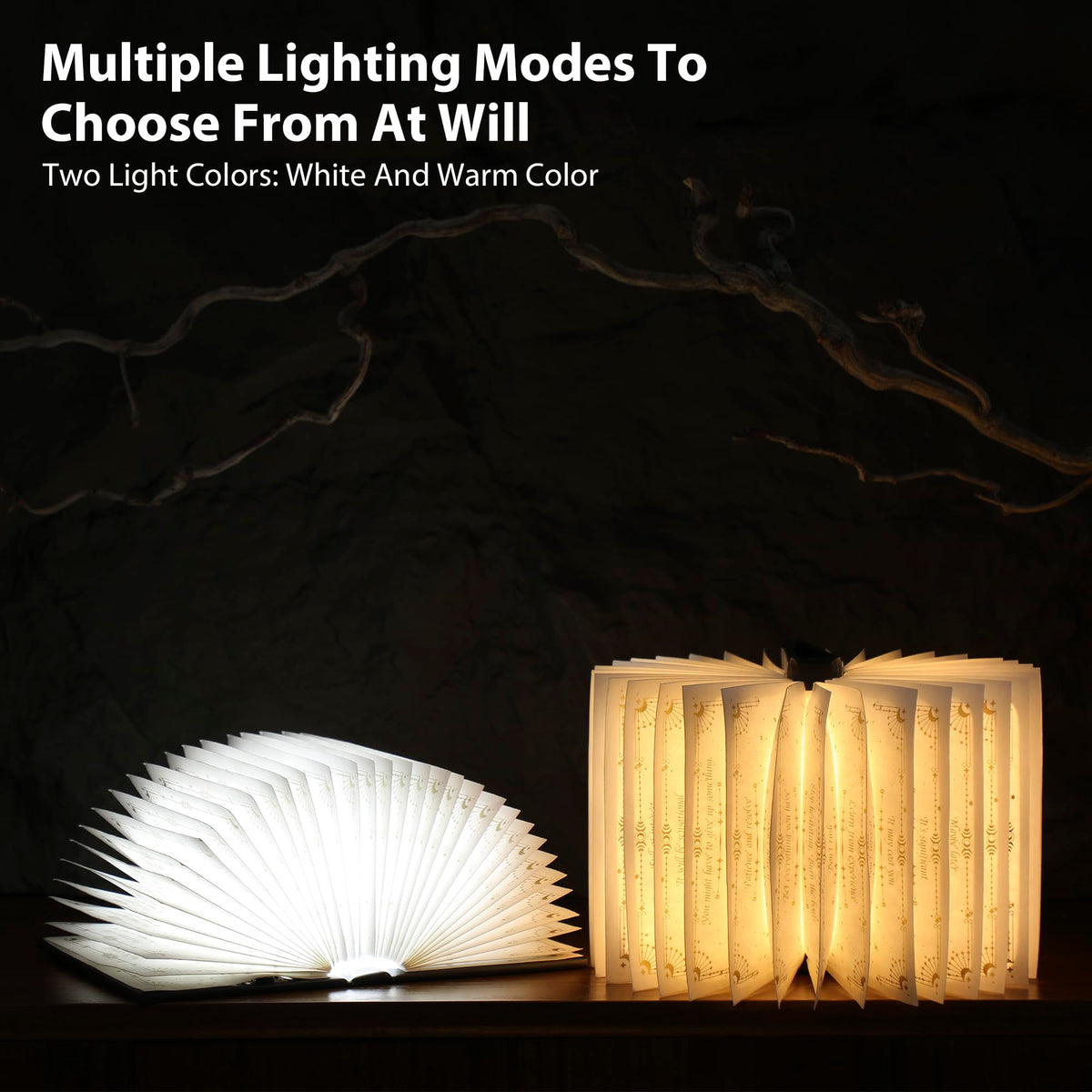 Folding Truth Book Lamp Book Lover Gift Bookshelf Light - ZBOLE Official Imagery - 7