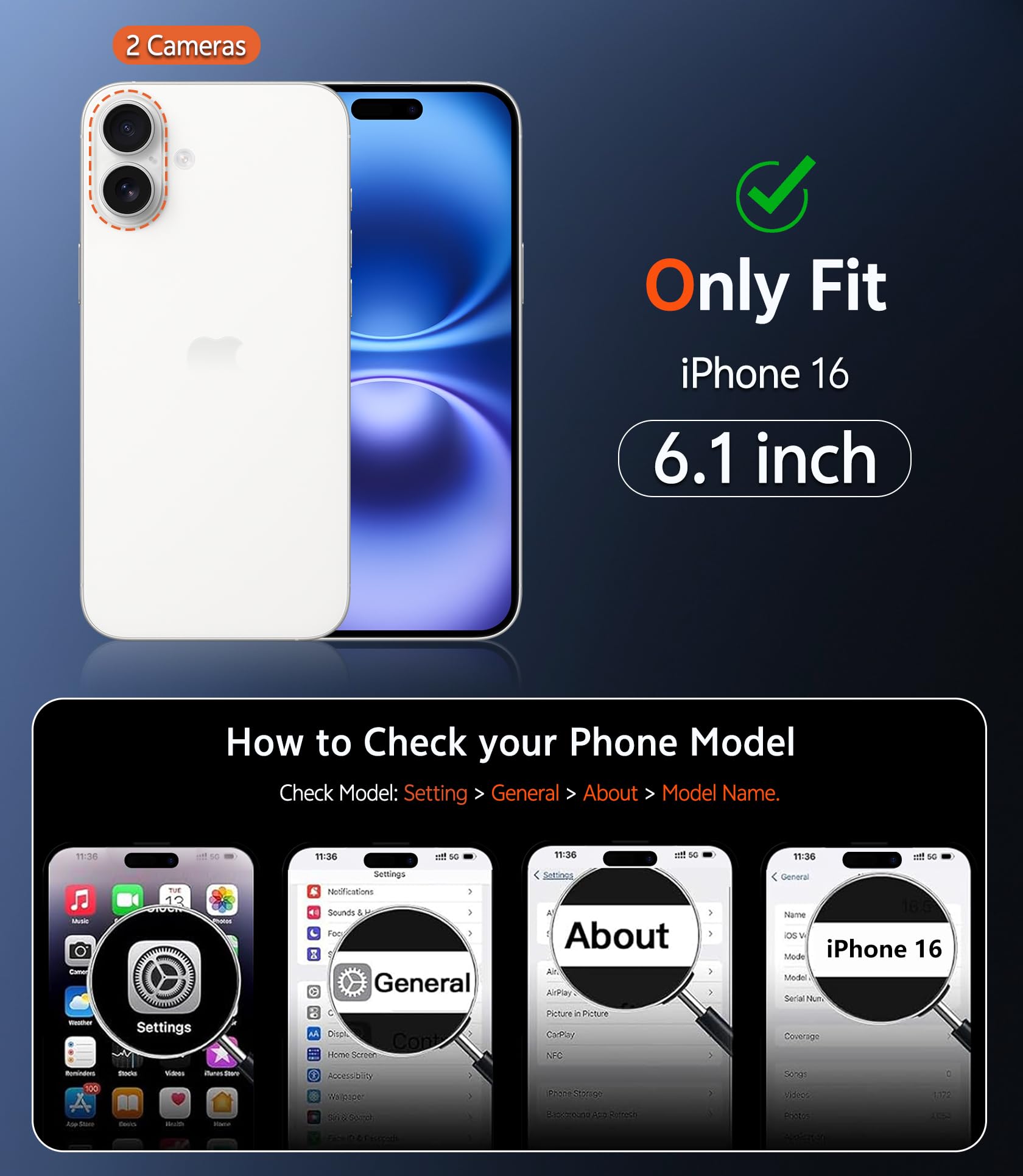 FNTCASE for iPhone 16 Phone Case Compatible with Magsafe Clear Phonecase - FNTCASE Official Product View 2