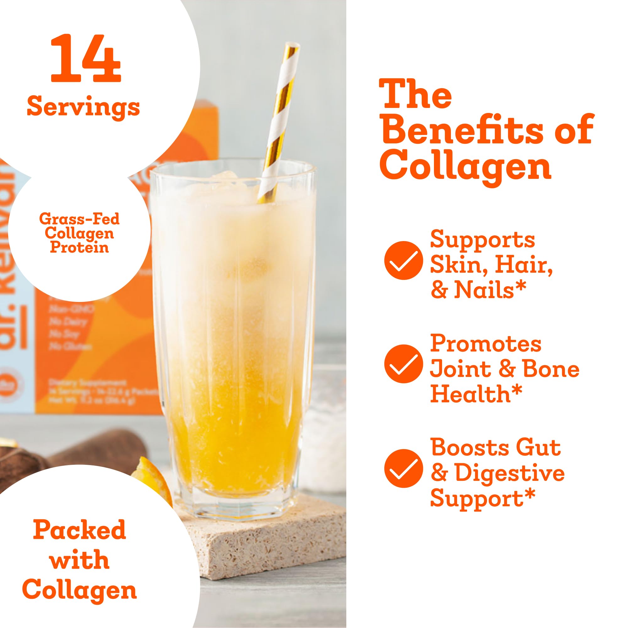 Dr Kellyann Collagen Cooler Orange Creamsicle - Dr. Kellyann Official Imagery - 4