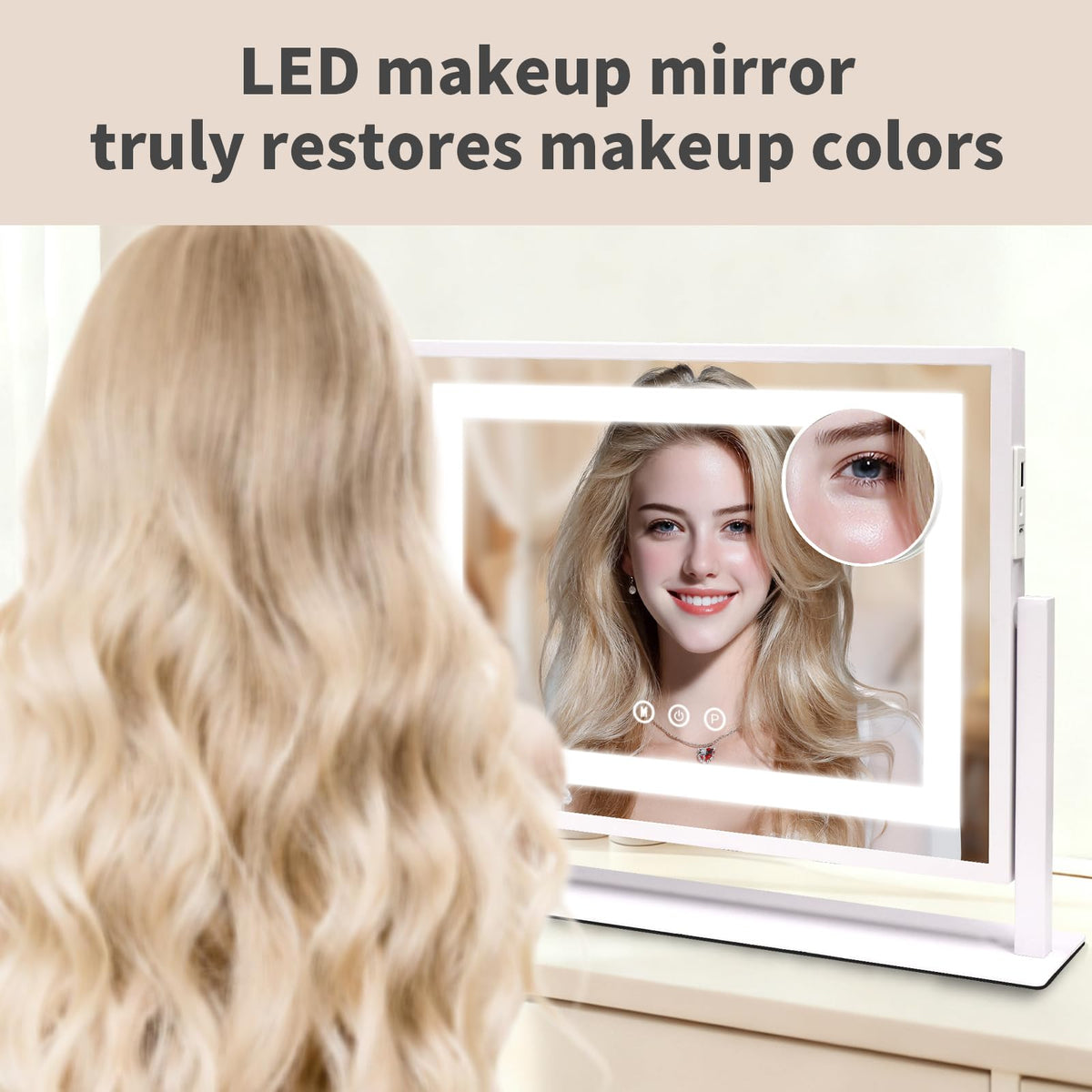 Vanity Mirror with Lights Lighted Makeup Mirror with Touch - SANYCASA Official Imagery - 8
