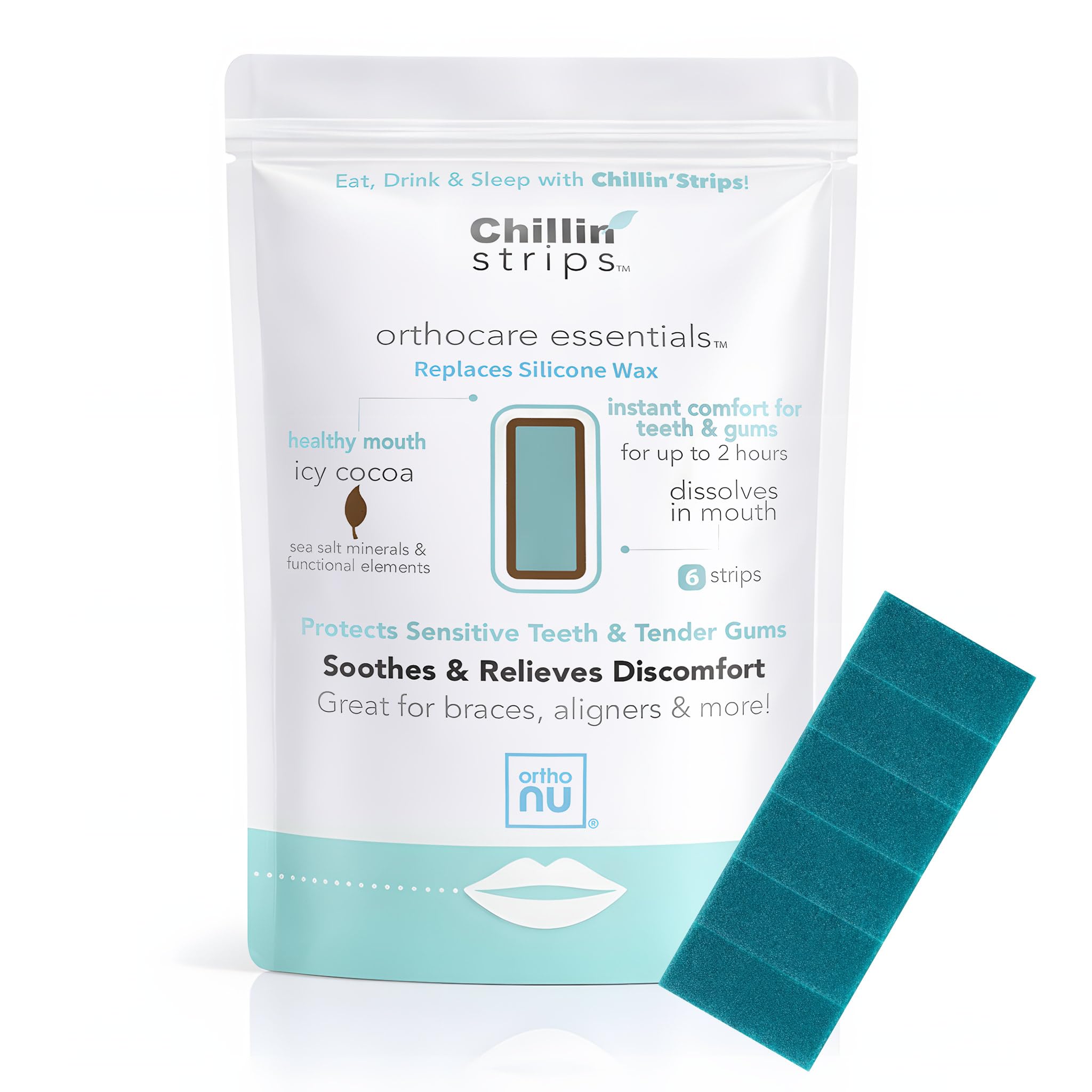 Ortho Nu Chillin Strips – Orthodontic Pain Relief, 6 Strips