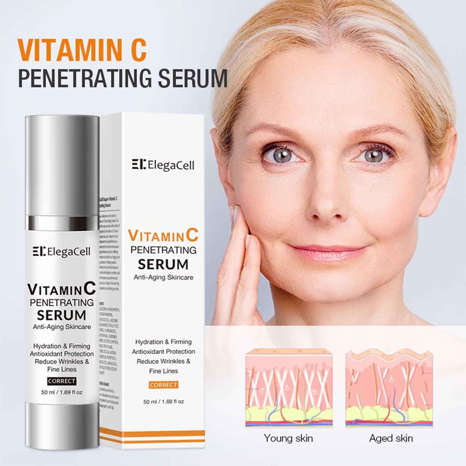 ElegaCell Super Vitamin C Serum for Women Over 70 - HACIRFE Official Imagery - 8