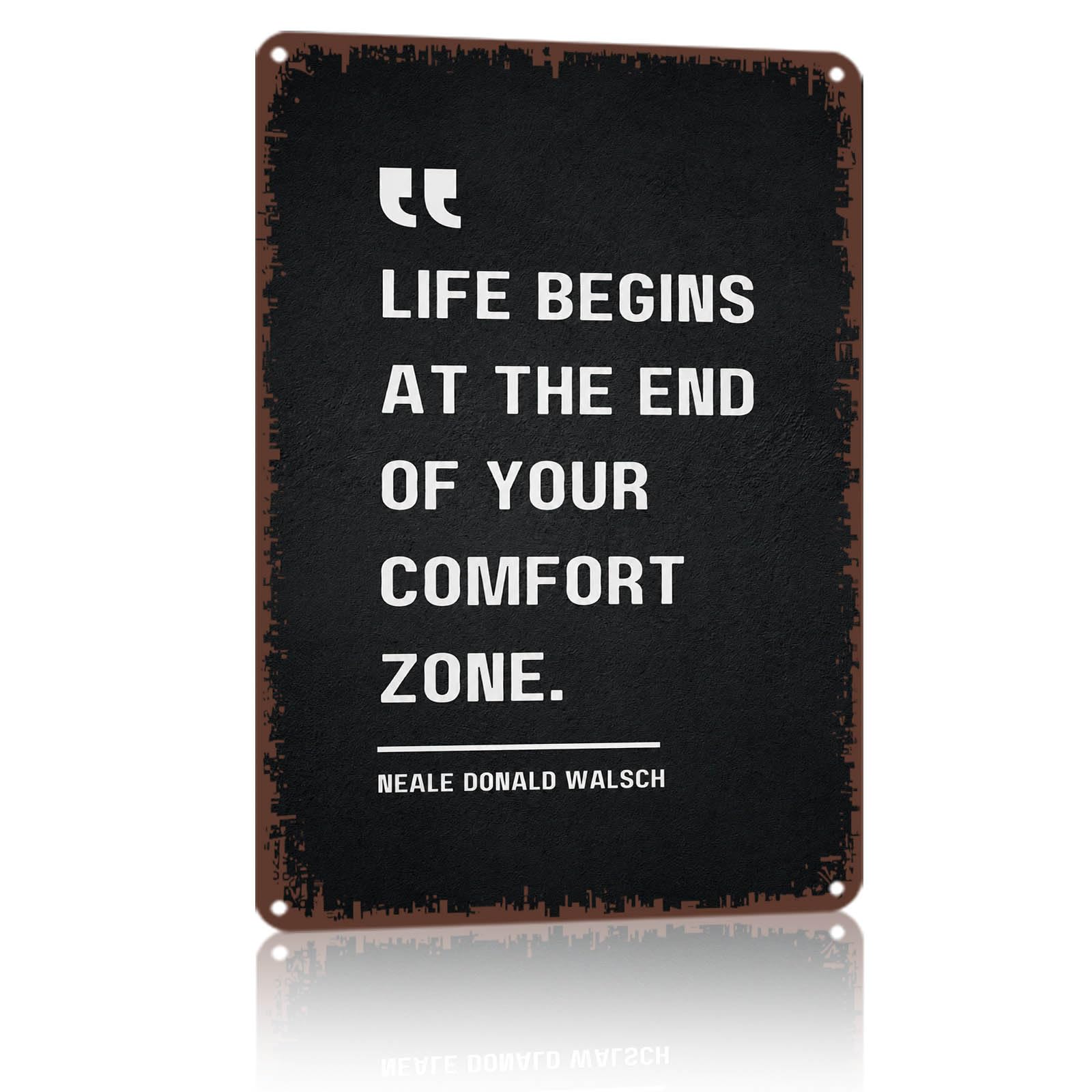 8x12 Inch Metal Tin Sign, Inspirational Quote Wall Art, - Product Imagery