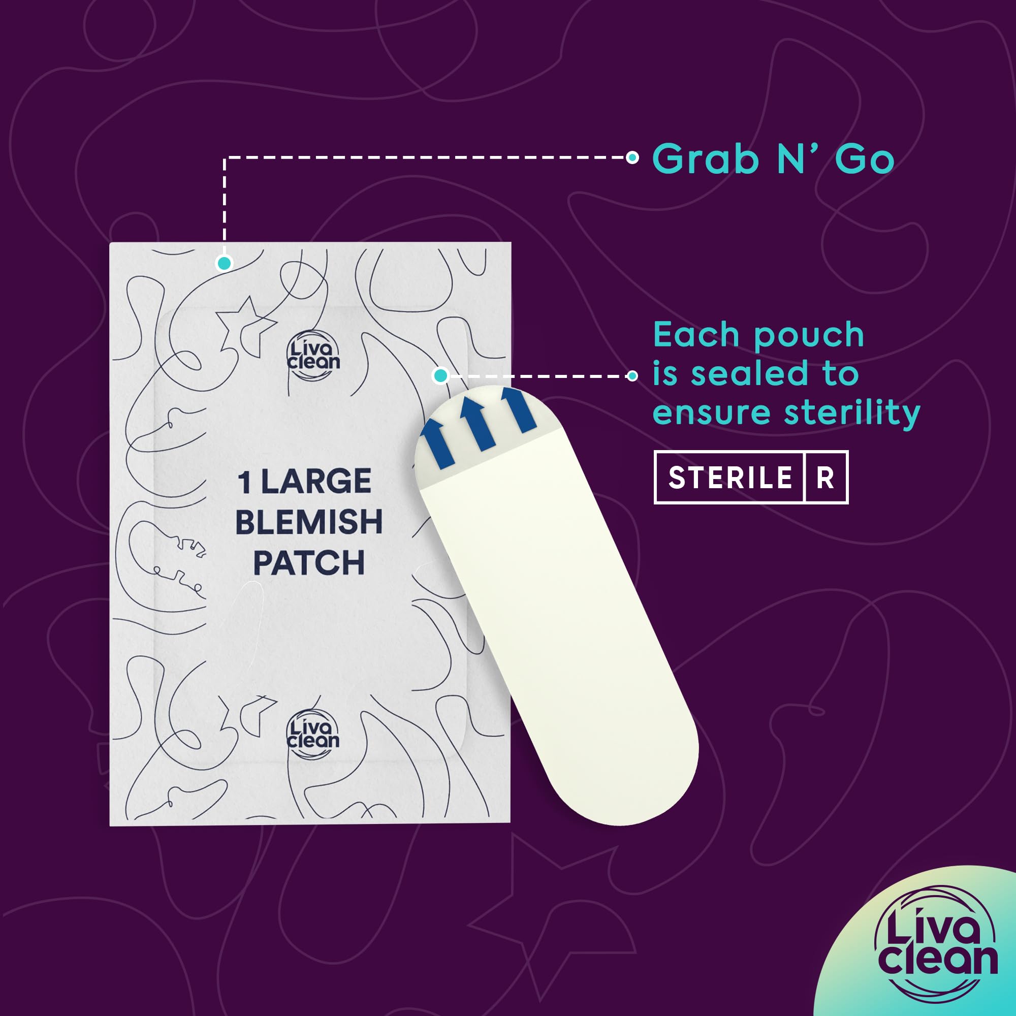 LivaClean LC Large Hydrocolloid Acne Patches - LivaClean Official Imagery - 6