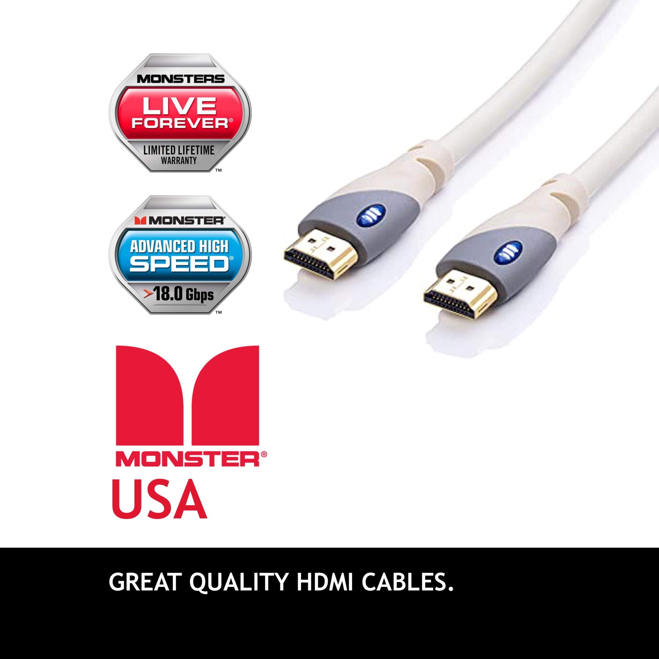 Monster HDMI Cable 4k Ultra HD with Ethernet - Corrosion-Resistan by Monster - Angle View 3