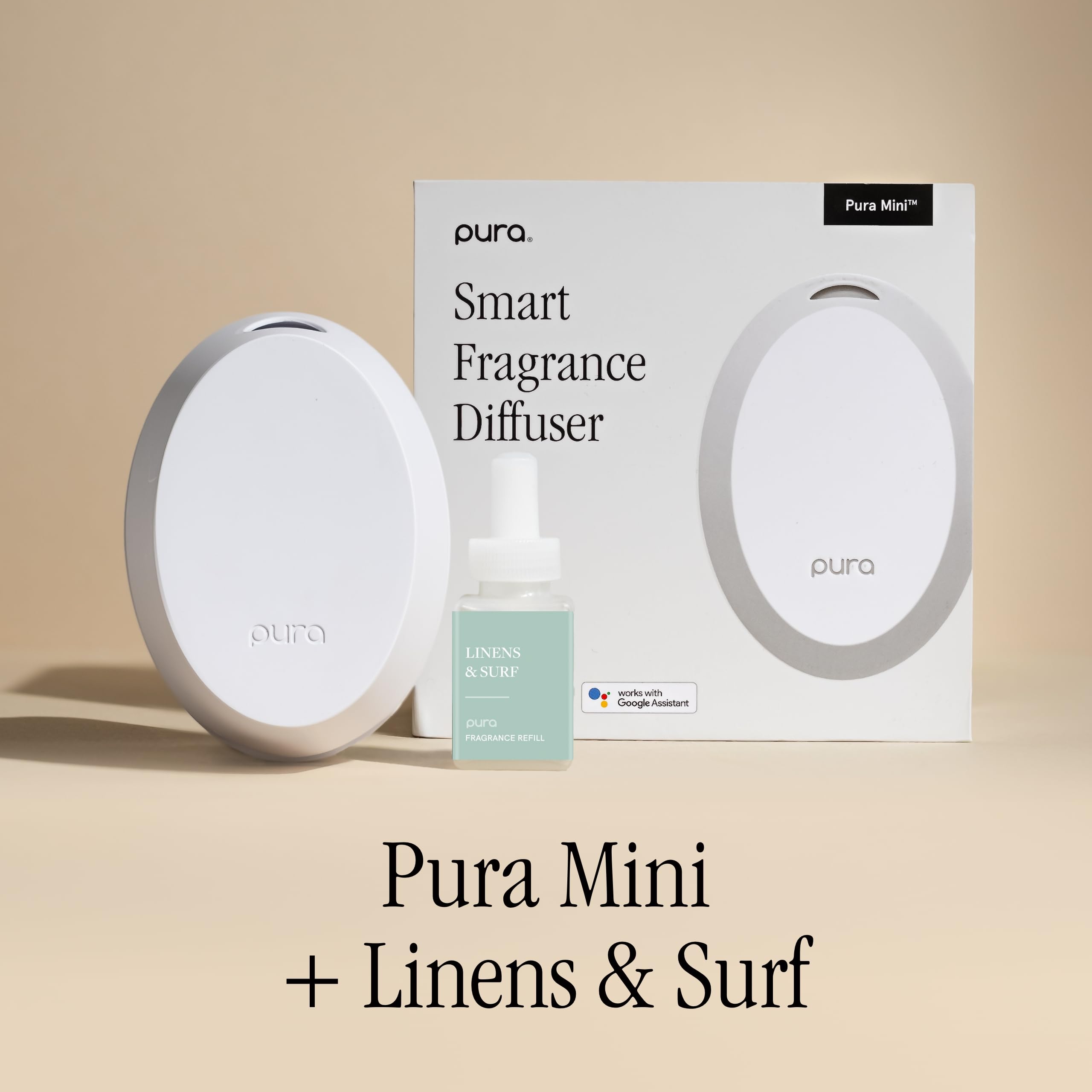 Pura Home Mini Fragrance Diffuser, Includes 1 Scent Refill, Linens & Surf - Pura Official Product View 2