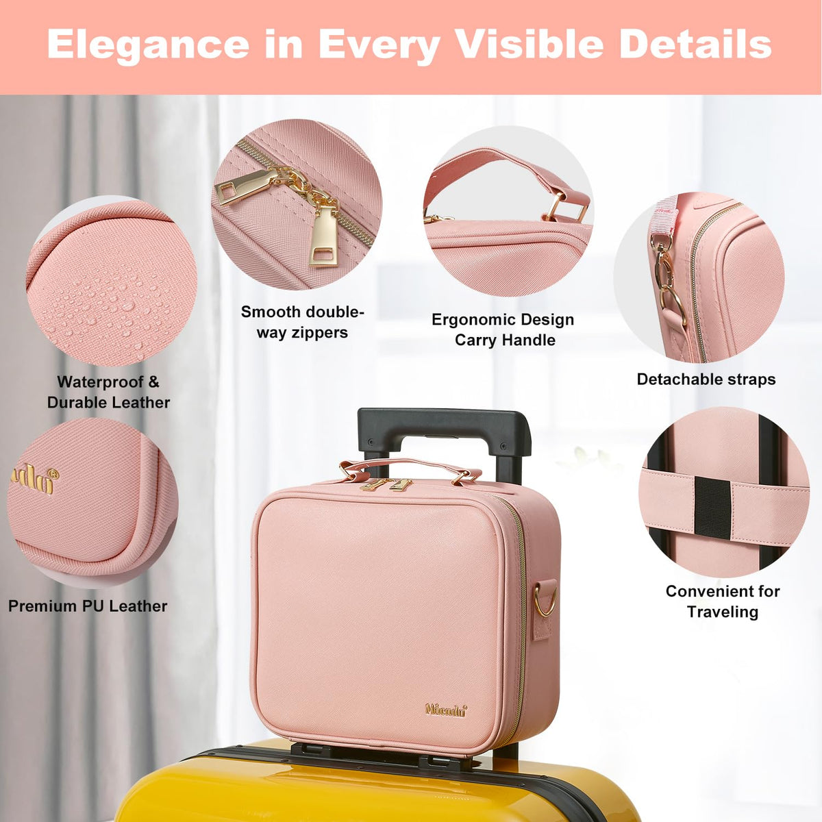Travel Makeup Bag with LED Lighted Mirror Travel Makeup - Mocado Official Imagery - 4