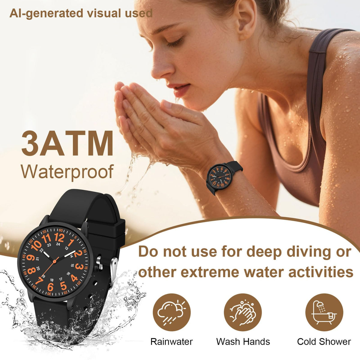 38MM 3ATM Waterproof Wear Resistant Anti Scratch Analog - Asan Ge Official Imagery - 5