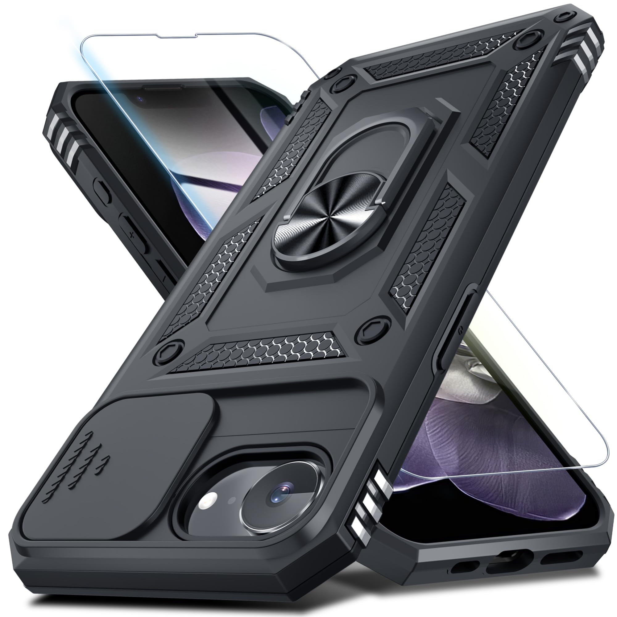 for iPhone 17e/iPhone 16e Phone Case Built in Slide Camera Len... - Janmitta Official Product View 2