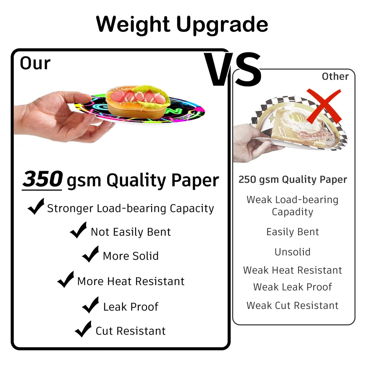 205pcs wellspar Neon Birthday Party Decorations Tableware - wellspar Official Imagery - 5