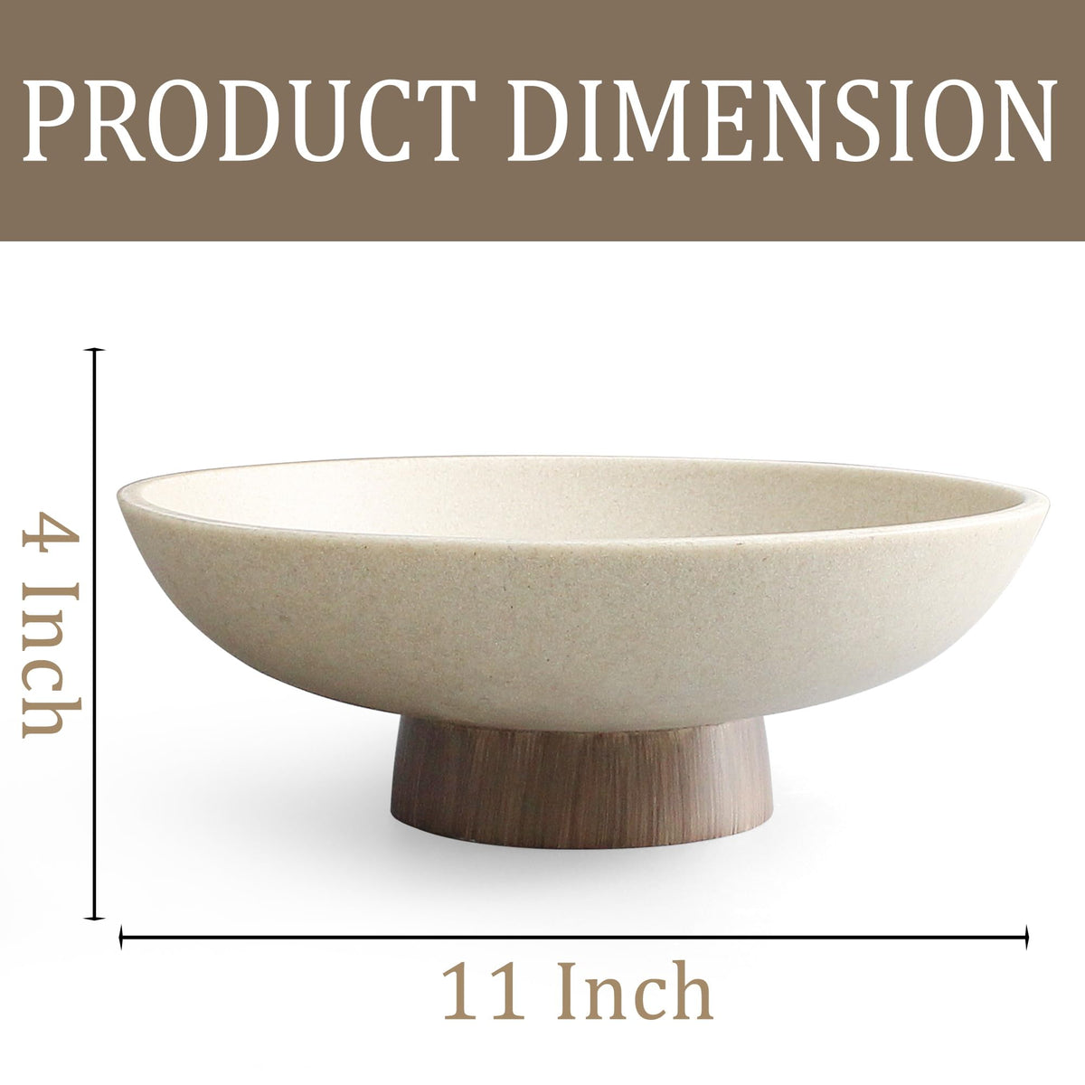 Modern Resin Pedestal Bowl Large Fruit Bowl for Kitchen - LIN CHUAN Official Imagery - 3