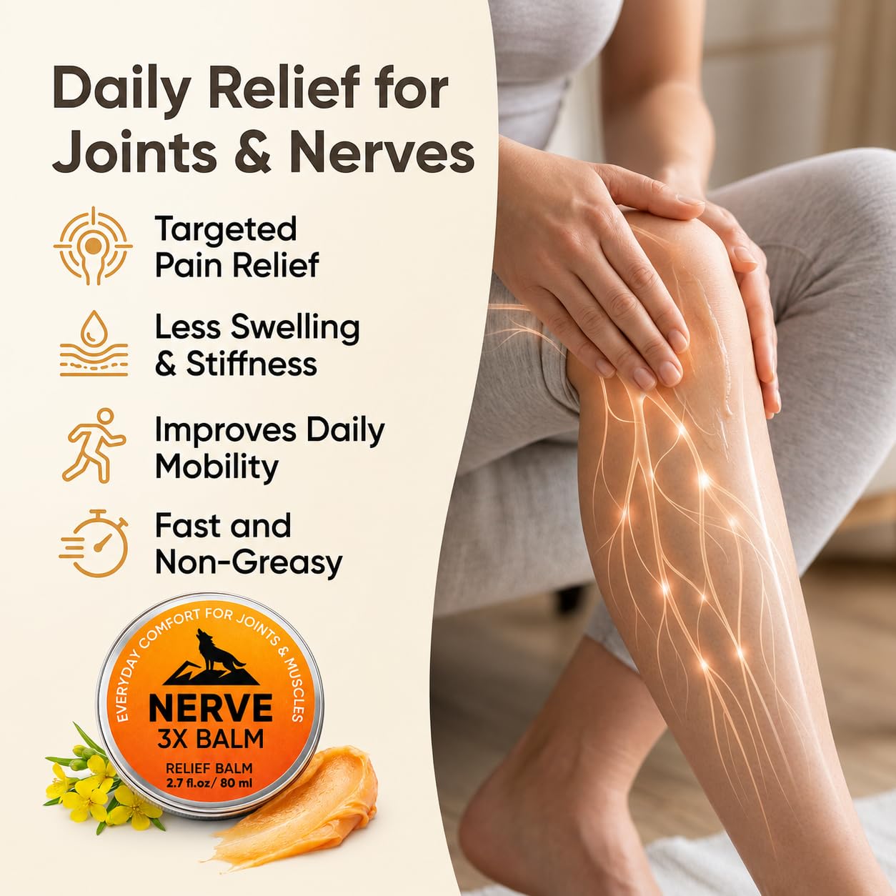 Minnah Nerve 3X Balm – Joint & Muscle Comfort Balm 2.7 fl oz