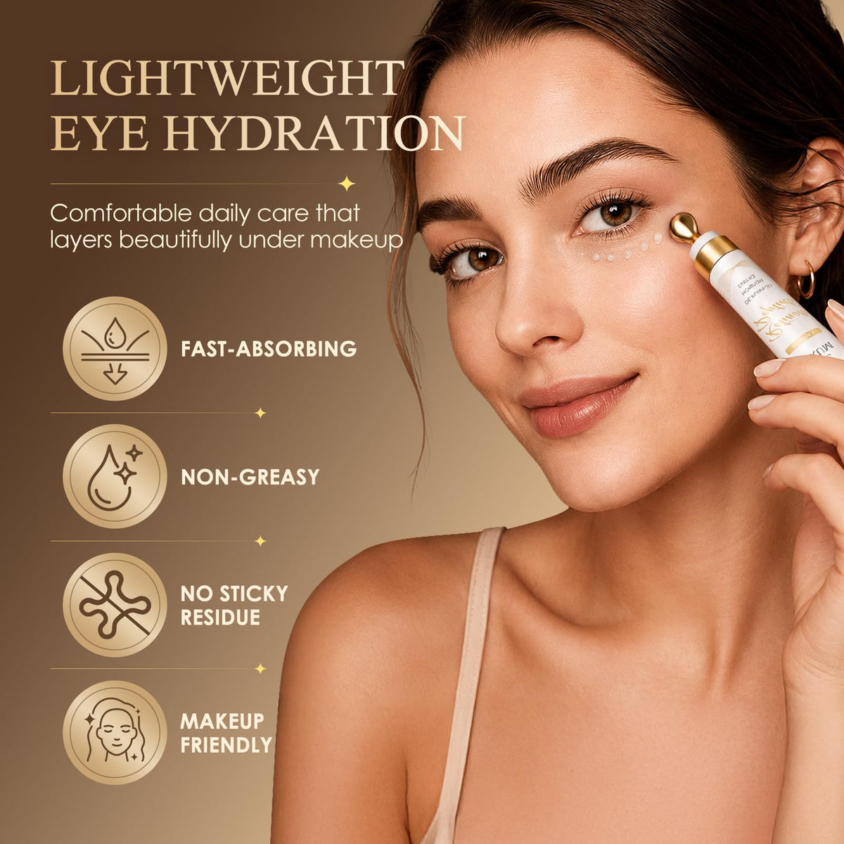 Under Eye Serum for Dark Circles Puffiness Caffeine Retinol - BIYSBER Official Imagery - 6