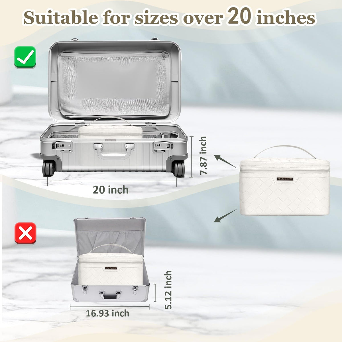 Makeup Bag Portable Travel Cosmetic Bag Large Makeup - Dajasan Official Imagery - 7