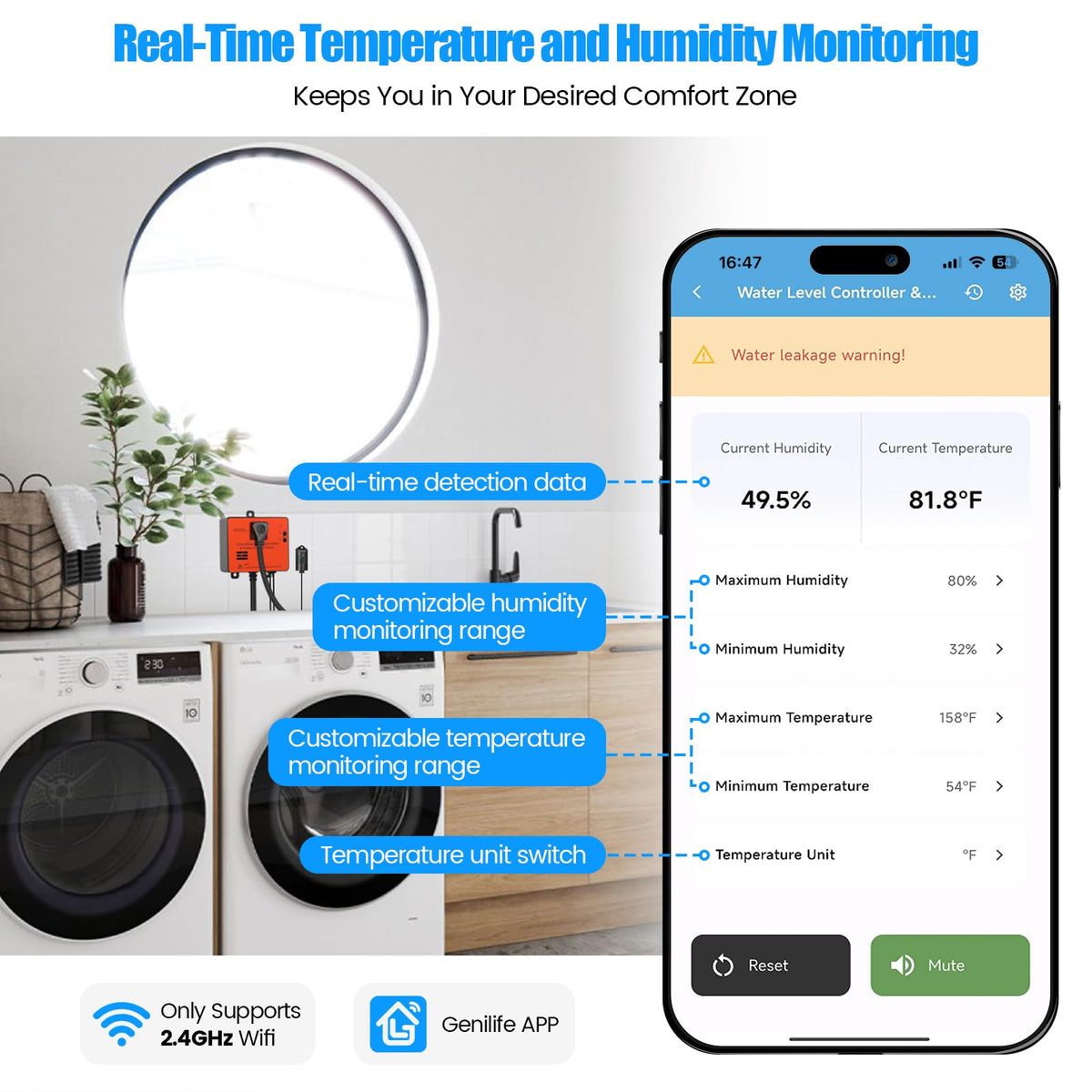 Ortis WiFi Power Failure Water Leak Alarm Real Time - Ortis Official Imagery - 5