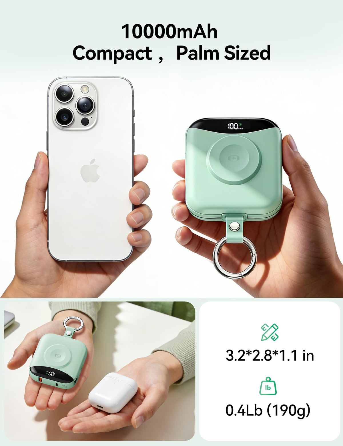 Portable Charger 10000mAh 22 5W Power Bank Built in 2 Cables - BLJIB Official Imagery - 4