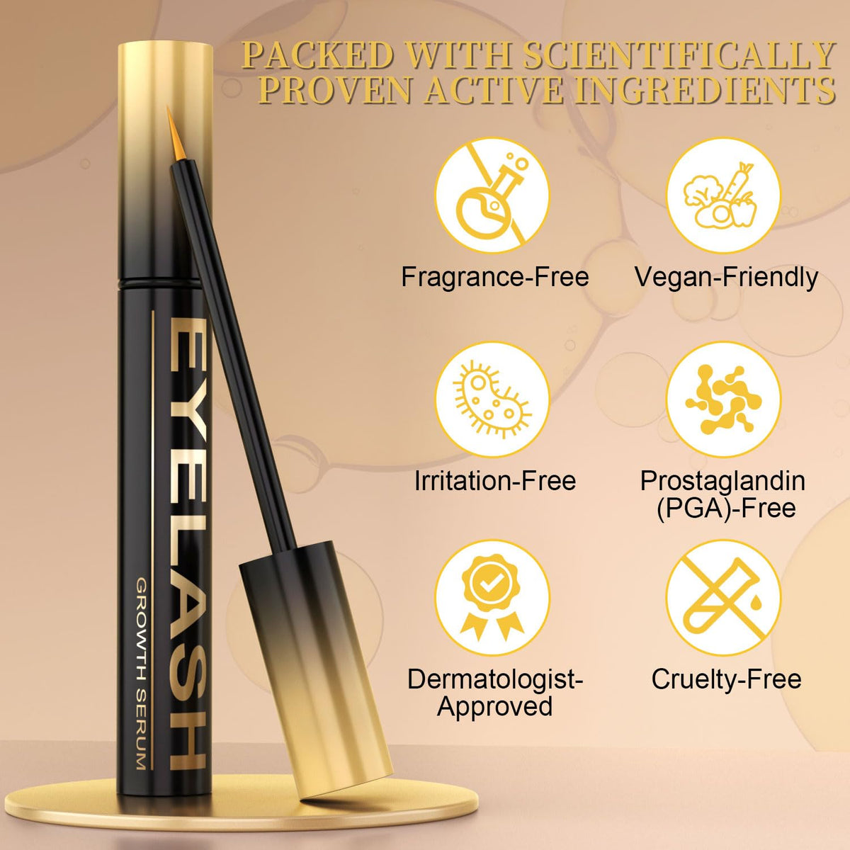 Lash Serum for Eyelash Growth Premium Lash Enhancing Serum - Tistees Official Imagery - 6
