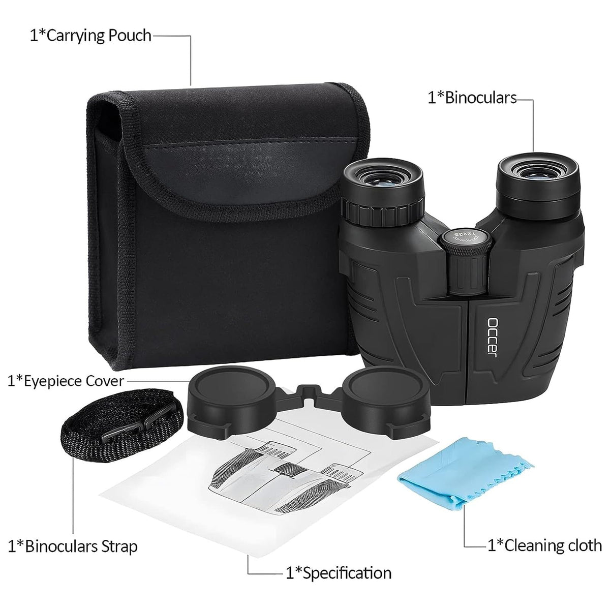Occer 12x25 Compact Binoculars for Adults and Kids - occer Official Imagery - 8