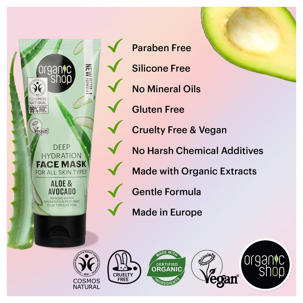 Organic Shop Face Care Set Gentle Cleansing Gel 200 ml Deep - Organic Shop Official Imagery - 7