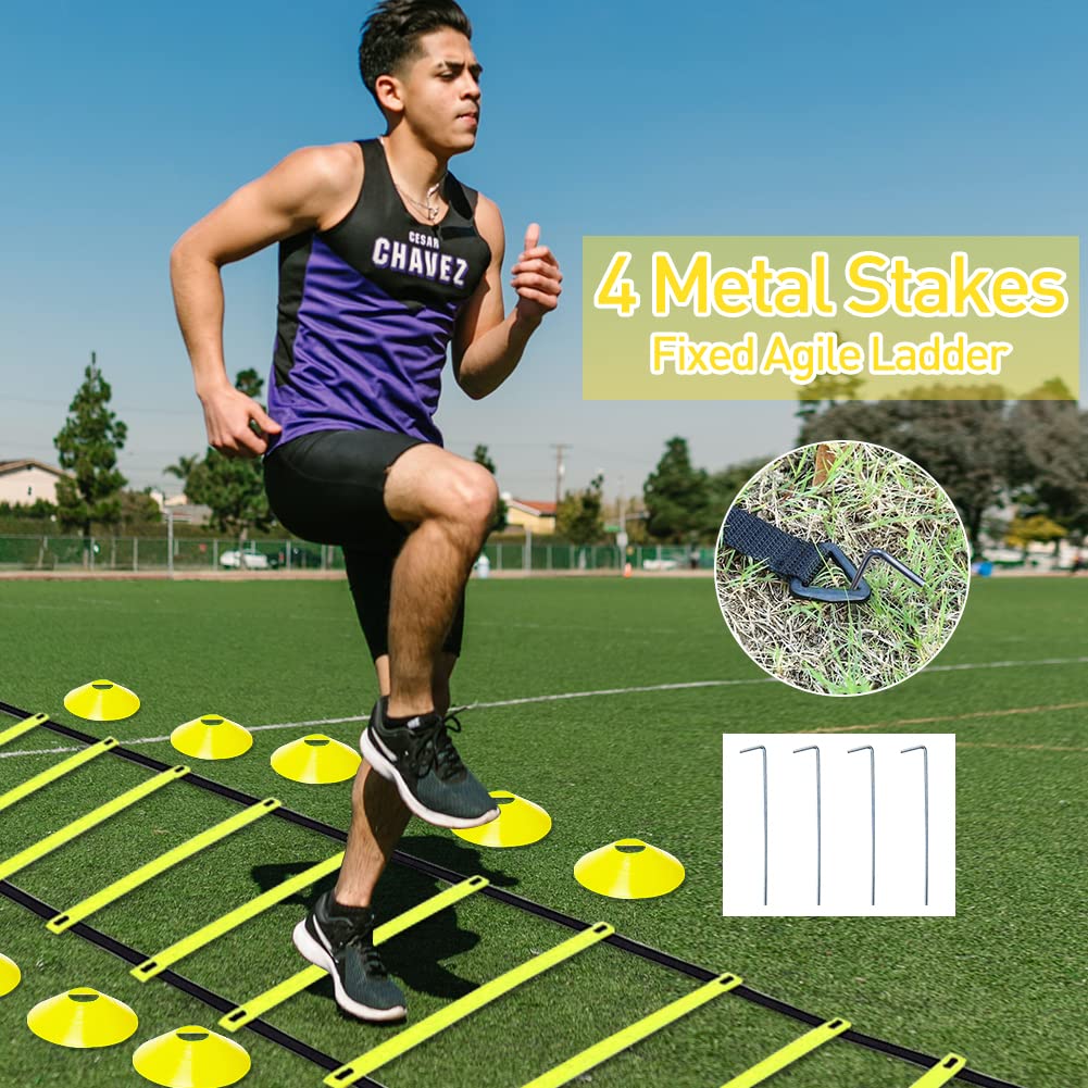 Speed Agility Ladder Training Equipment Set Includes 12 Rung - Rainmae Official Imagery - 3