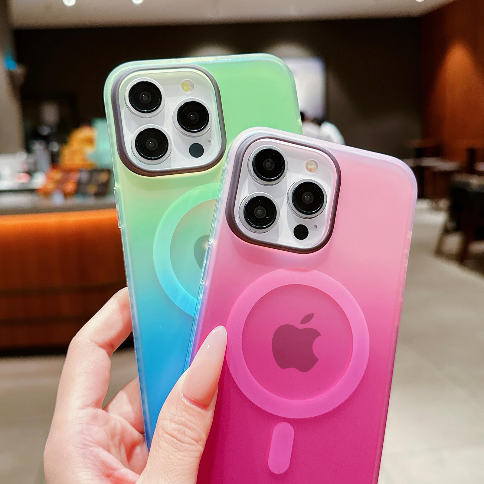 Tuokiou Magnetic Case for iPhone 15 Pro,Compatible with Magsafe,Gradient - Tuokiou Official Product View 7