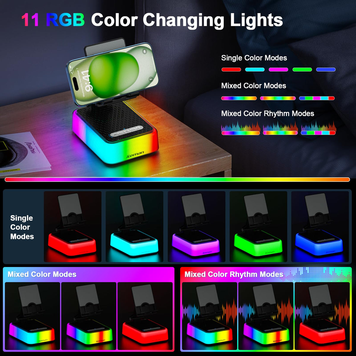 JTEMAN Gifts for Men Women Phone Stand Bluetooth Speaker - JTEMAN Official Imagery - 4