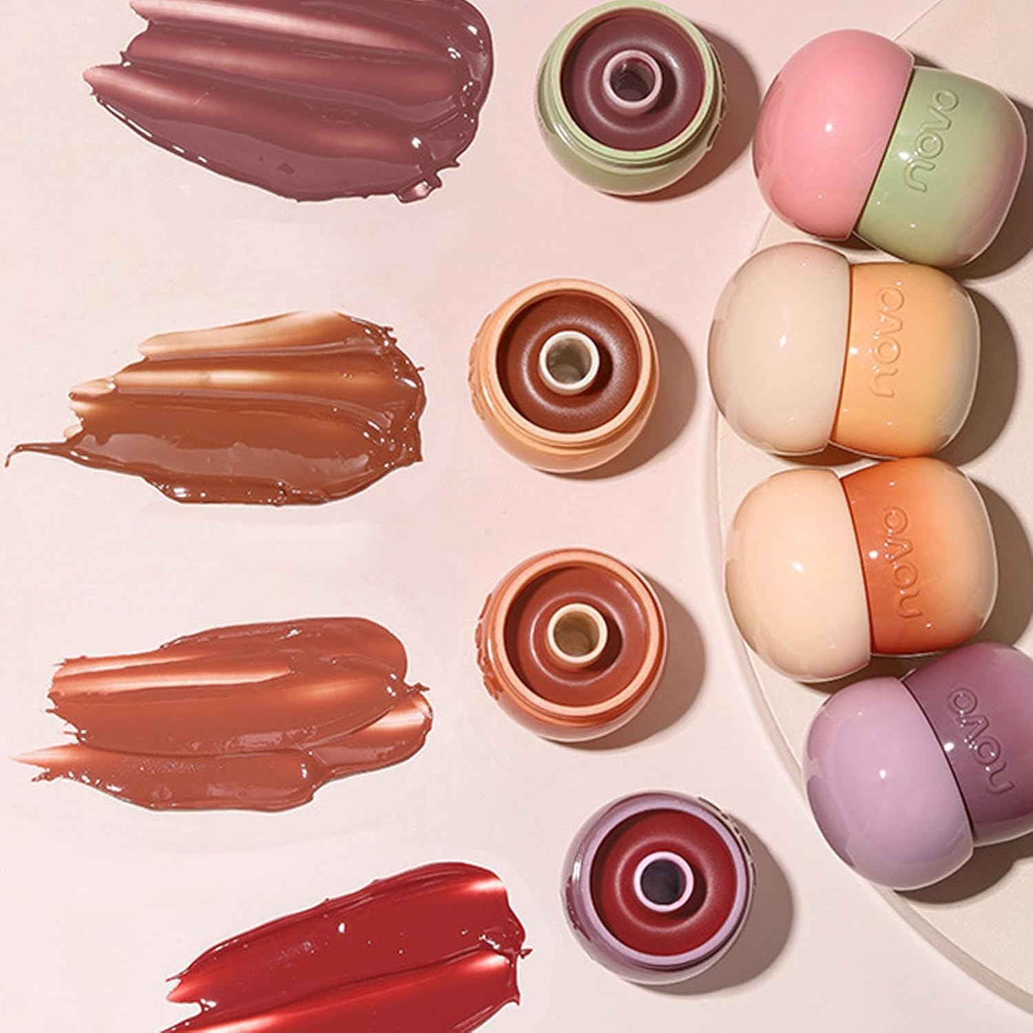Lovelycat Pudding Glow Lip Balm – Glossy Tinted 4PC Set