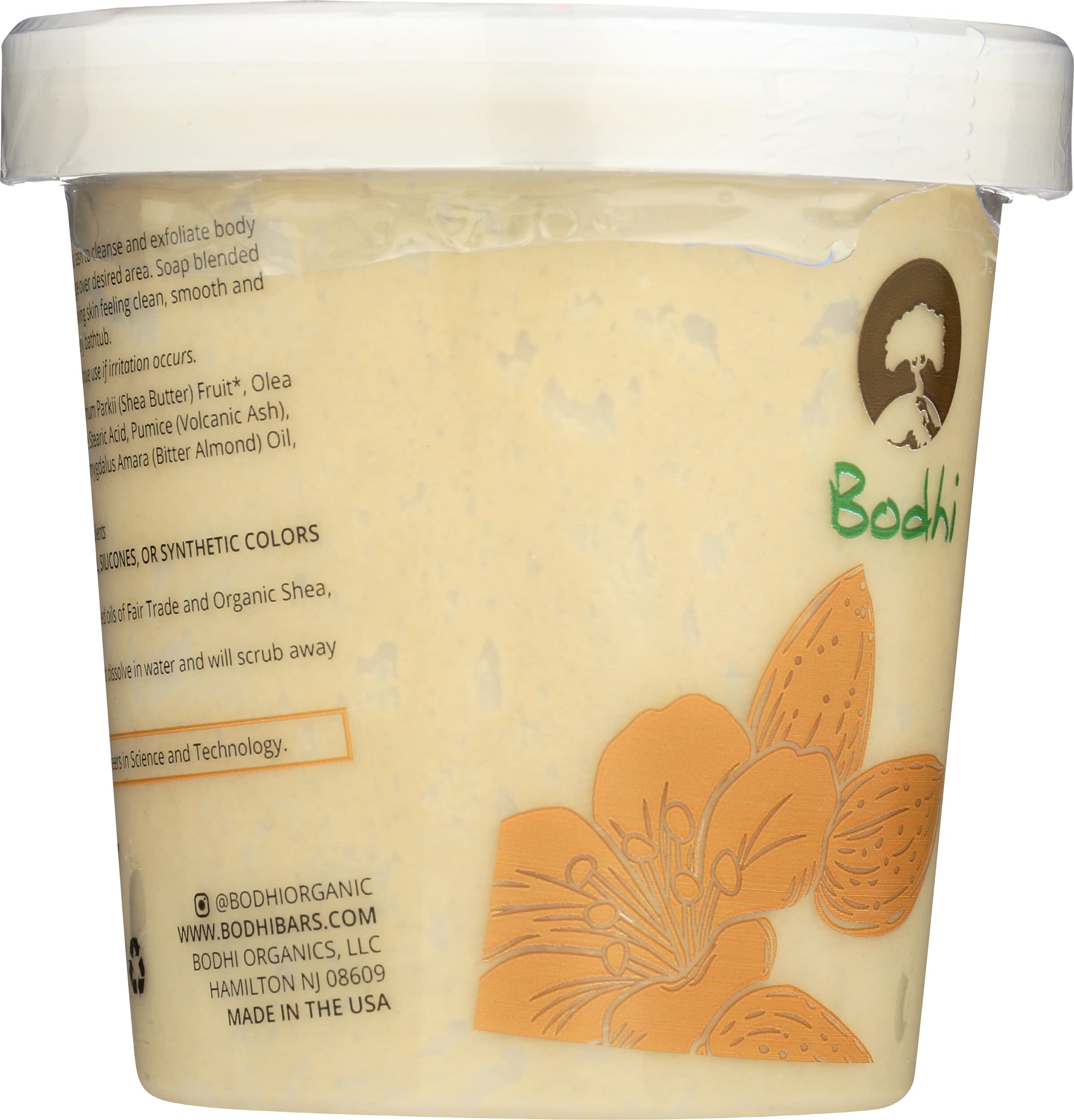 BODHI HANDMADE SOAP Almond Honey Volcanic Ash Whipped Soap Body Scrub - BODHI Official Product View 5