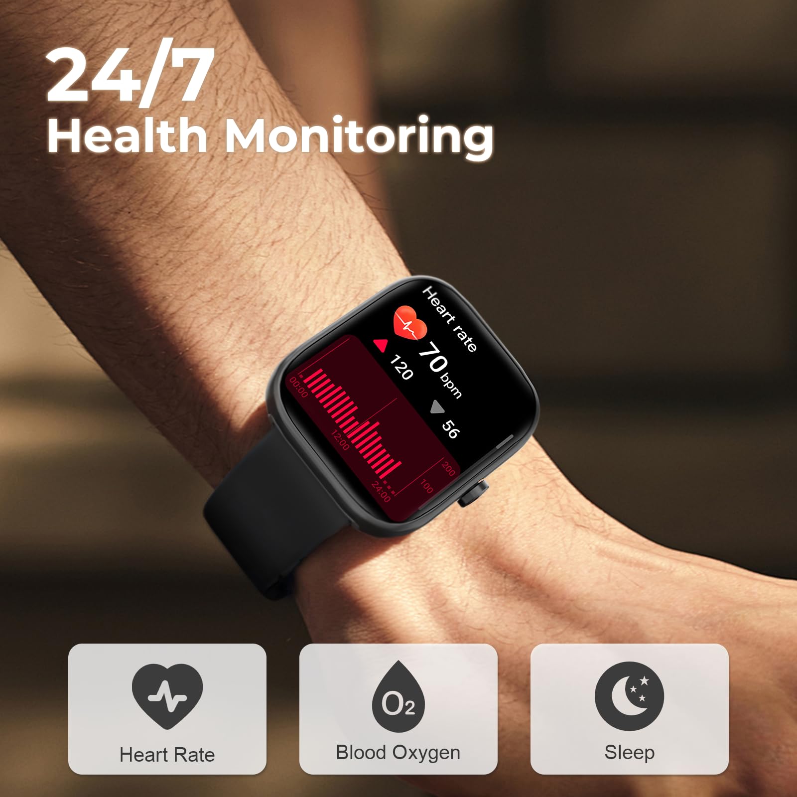 MFVLP Smart Watch for Men, Bluetooth Call, 1.83" Fitness Watch for And - View 4