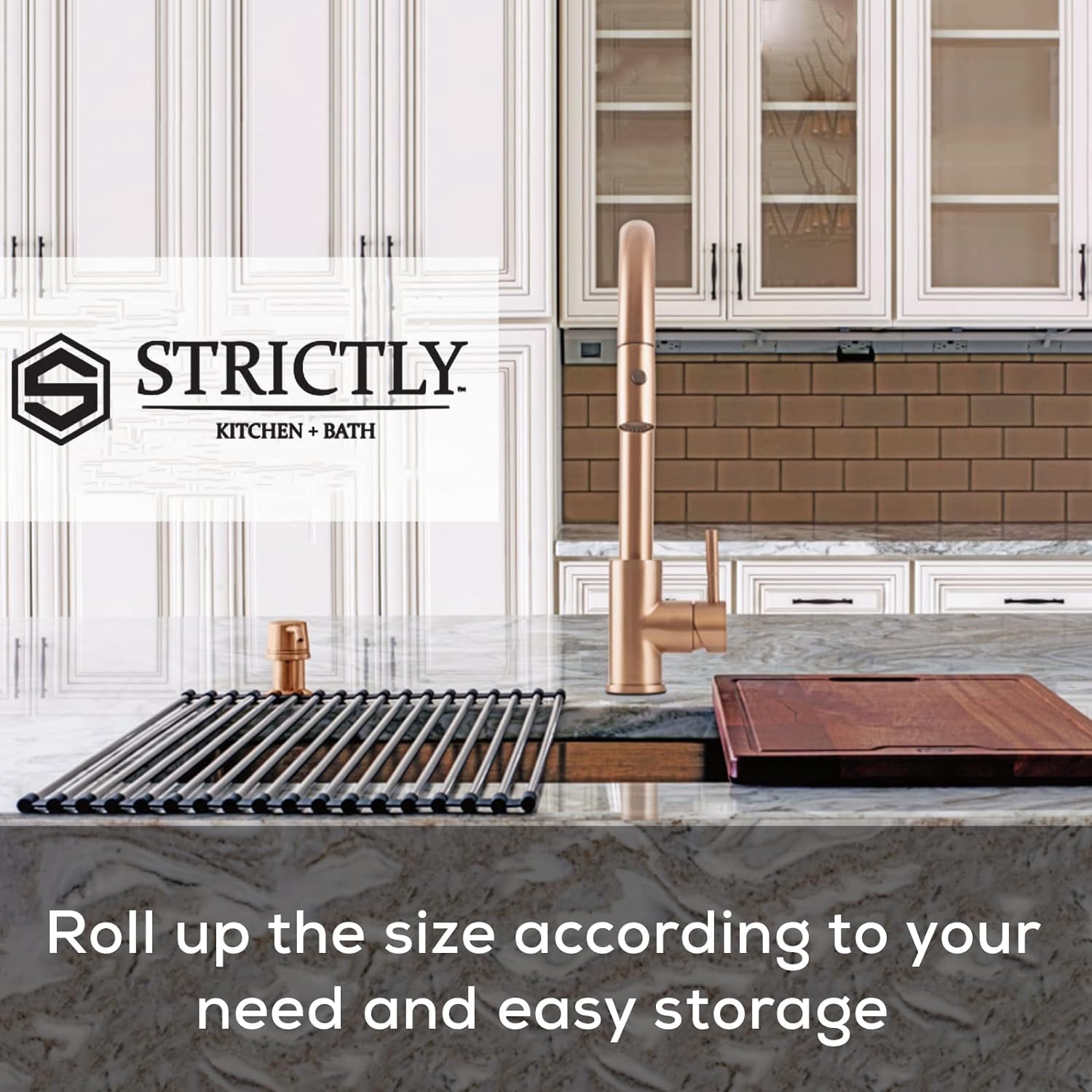 S STRICTLY KITCHEN + BATH Strictly Sinks Stainless Steel Roll Up Dish - View 5