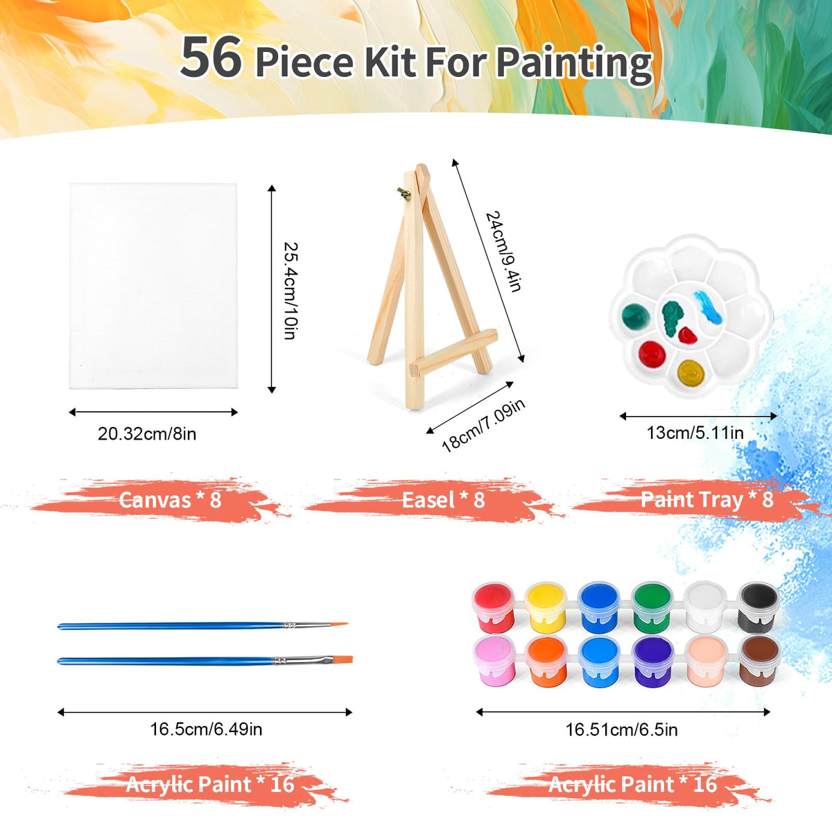 8 Pack 8 10In Canvas Boards for Painting Art Canvas for - pomaylor Official Imagery - 3