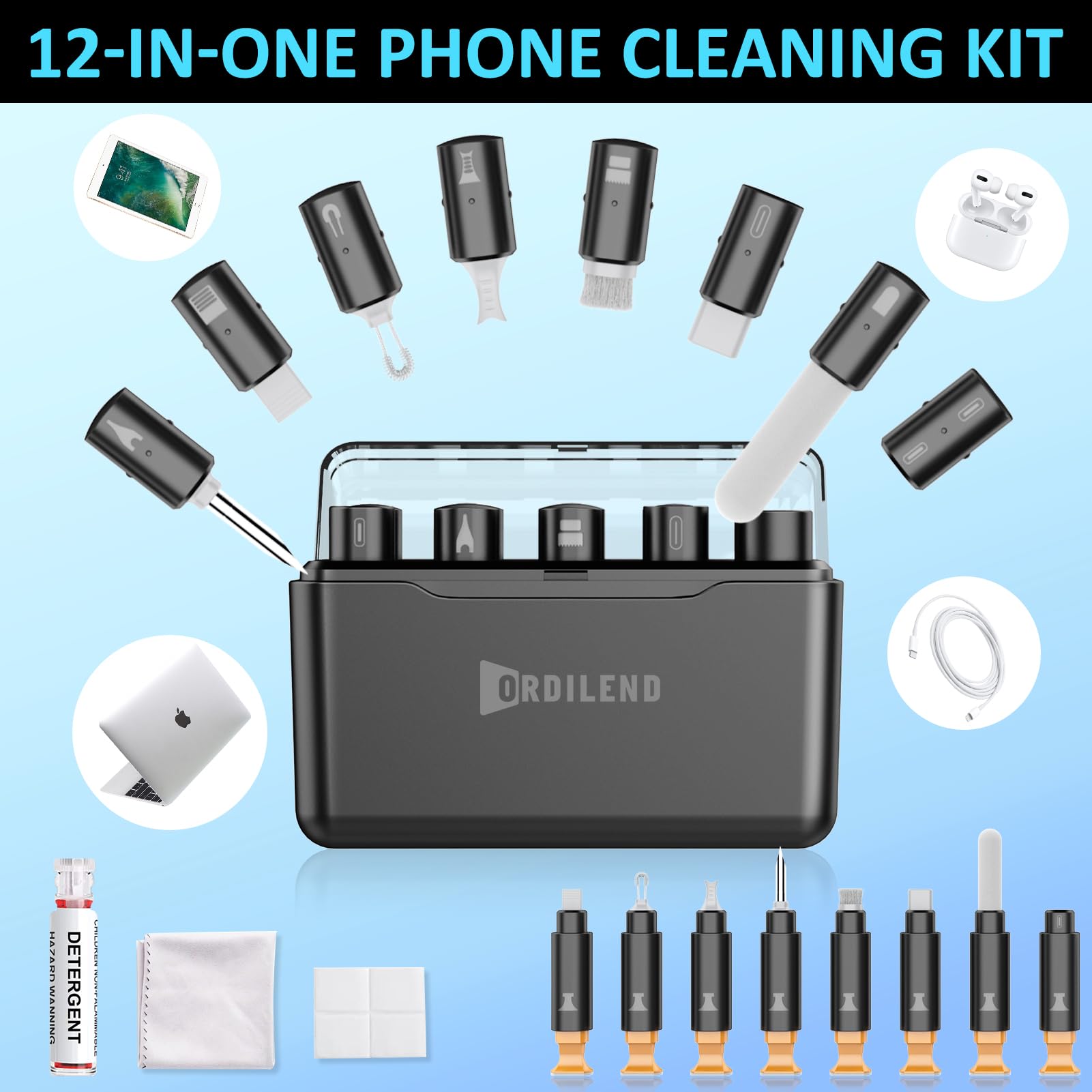 Ordilend iPhone Cleaning Kit for Charging Port Cleaner, Cleaner K by Ordilend - Angle View 5