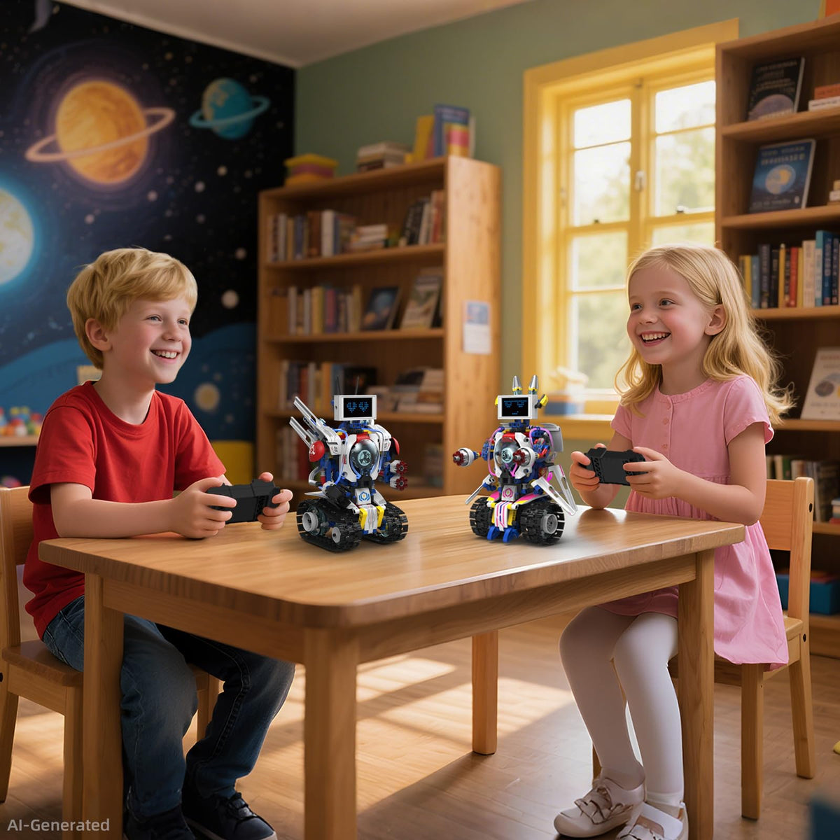 5 in 1 Robot Building Set with LED Display for Boys Kids - Suplanet Official Imagery - 3