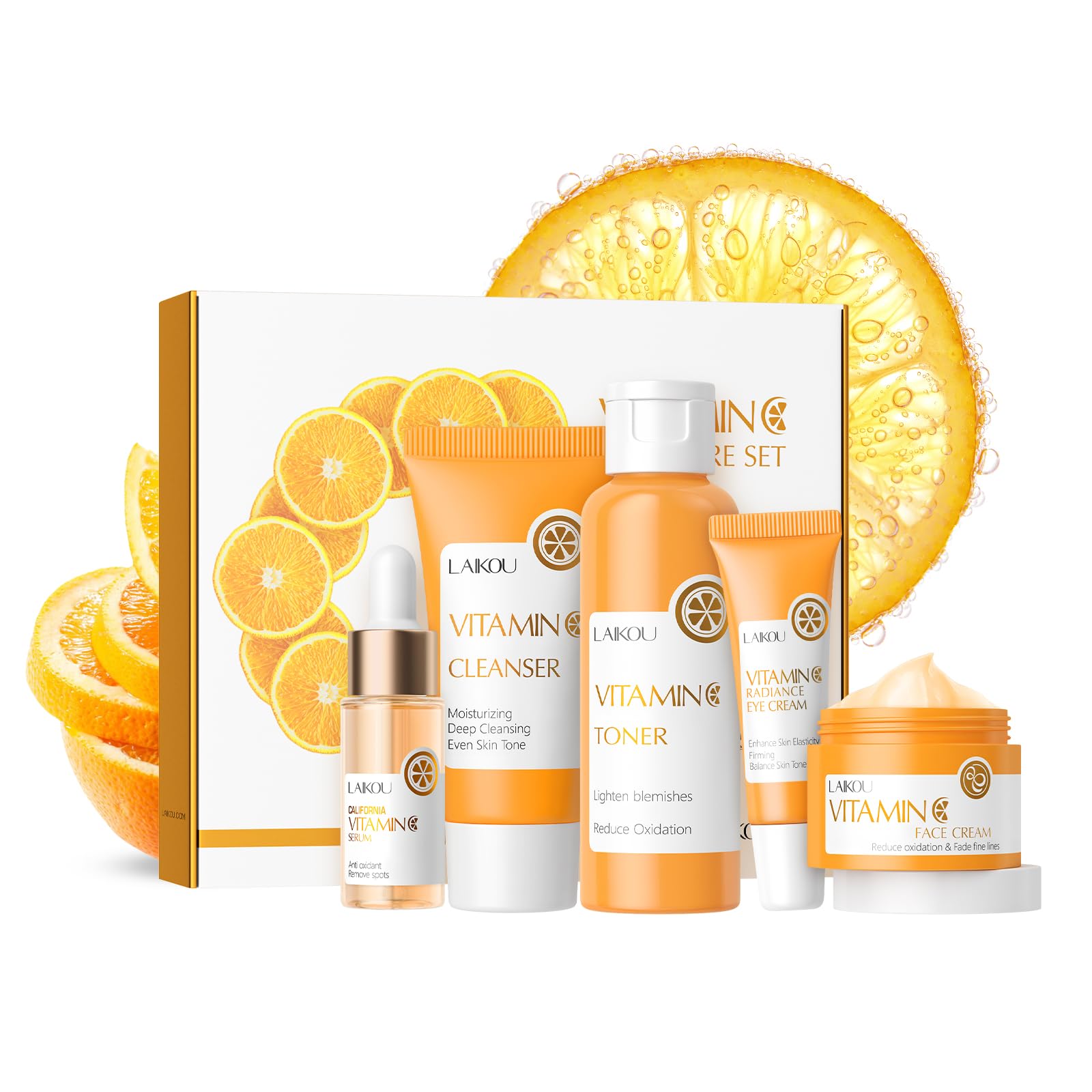 LAIKOU Vitamin C Skin Care, Skin Care Set Beginner Kit - LAIKOU