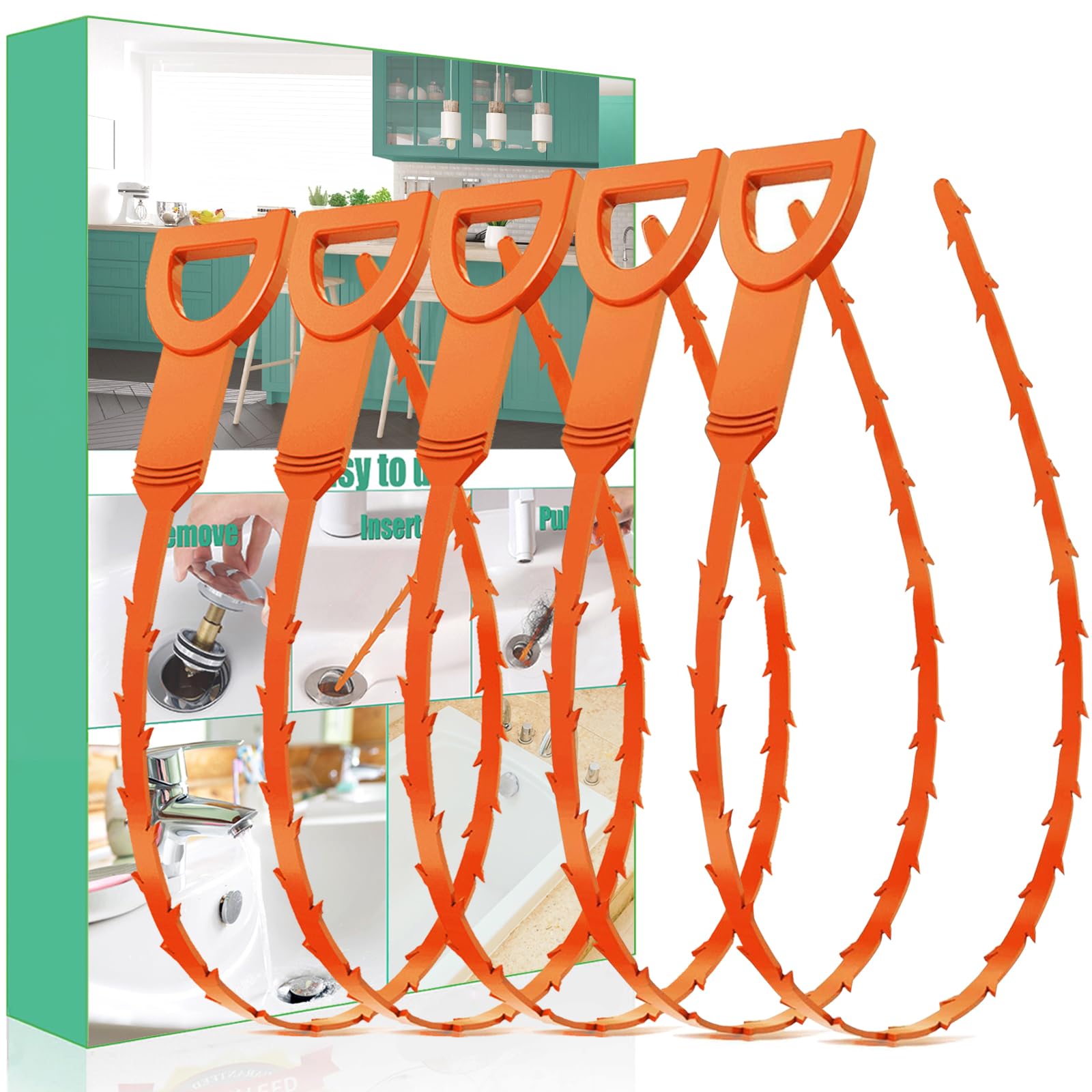 ARCTIC EAGLE Drain Snake Hair Drain Clog Remover - 3 Pack Shower by ARCTIC EAGLE - Angle View 7