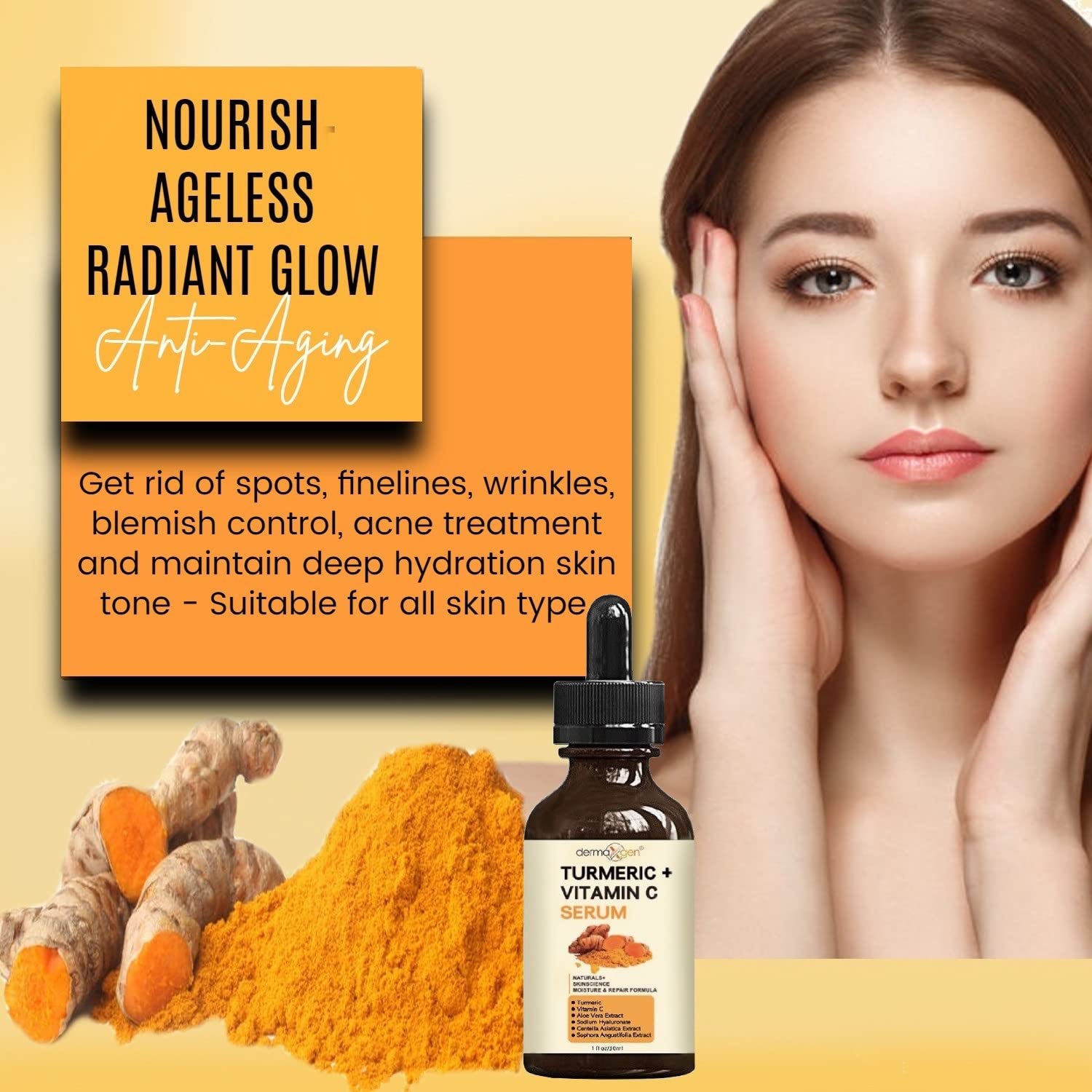 DERMAXGEN Turmeric and Vitamin C Anti - Aging facial serum & PURE ORGANIC Redu - DERMAXGEN Official Product View 10
