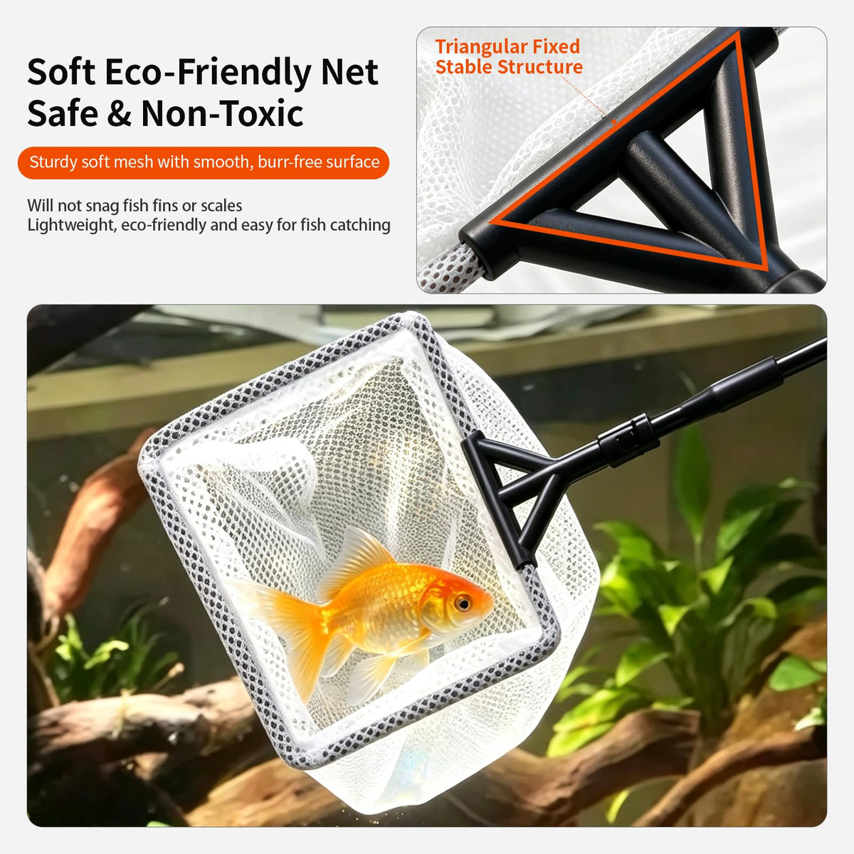 UPETTOOLS Aquarium Clean Tool 6 in 1 Fish Tank Cleaning Kit - UPETTOOLS Official Imagery - 5