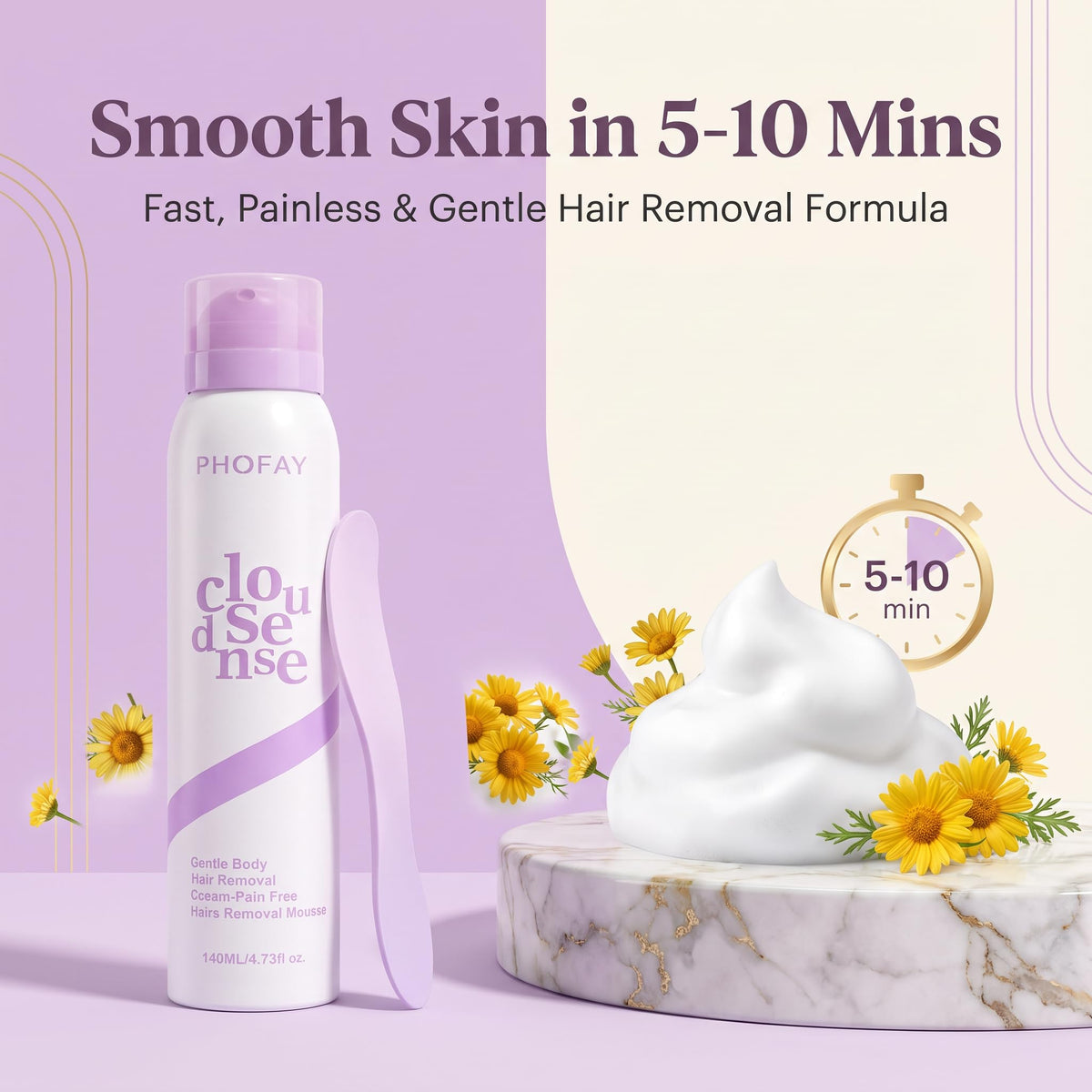 PHOFAY Cloud Sense Gentle formula Hair Removal Spray - PHOFAY Official Imagery - 3
