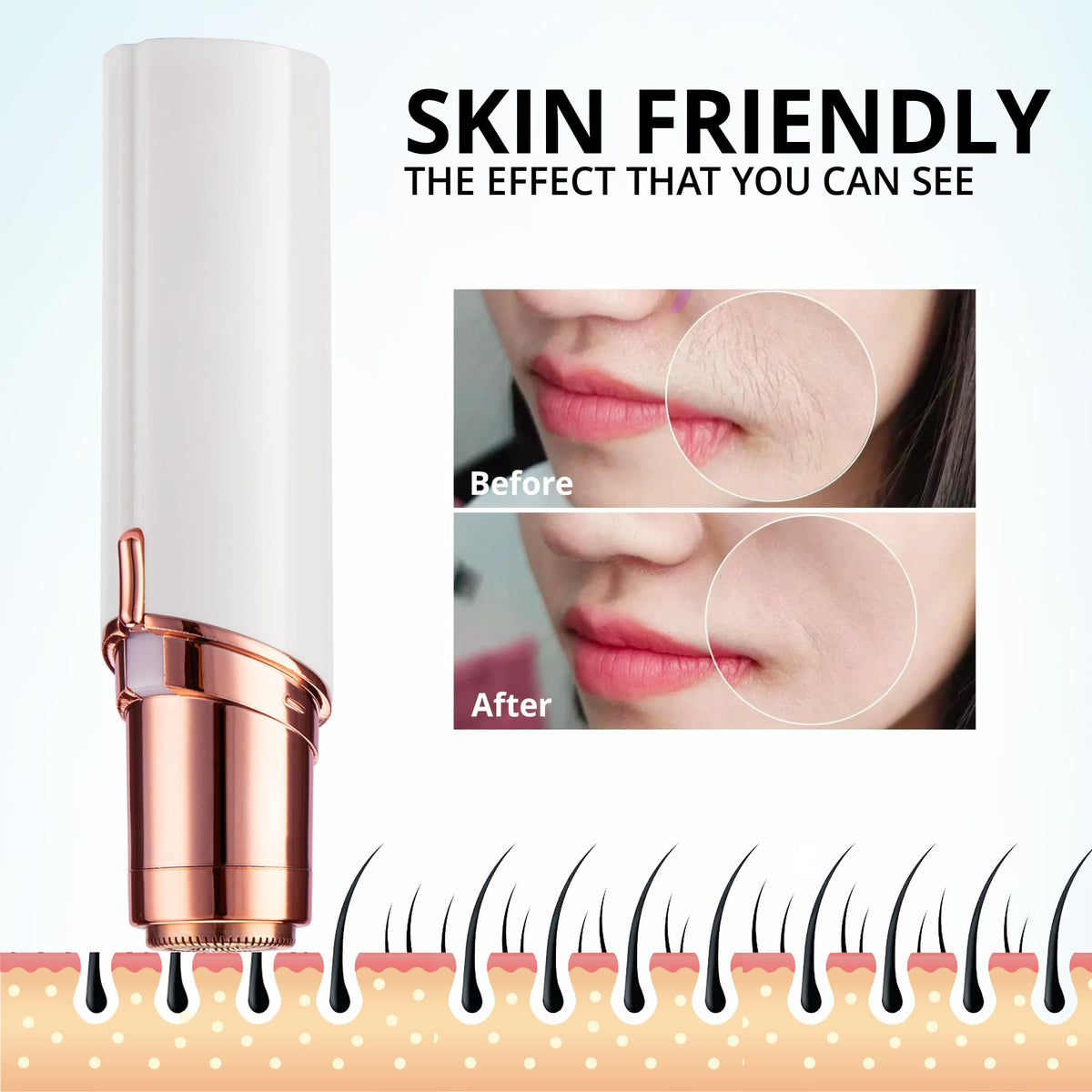 Facial Hair Removal for Women Electric Hair Removal Device - Profeir Official Imagery - 5