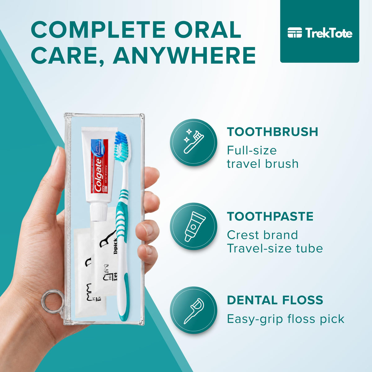 Bulk Toothbrushes and Toothpaste Kits Floss Picks Oral - TREKTOTE Official Imagery - 3