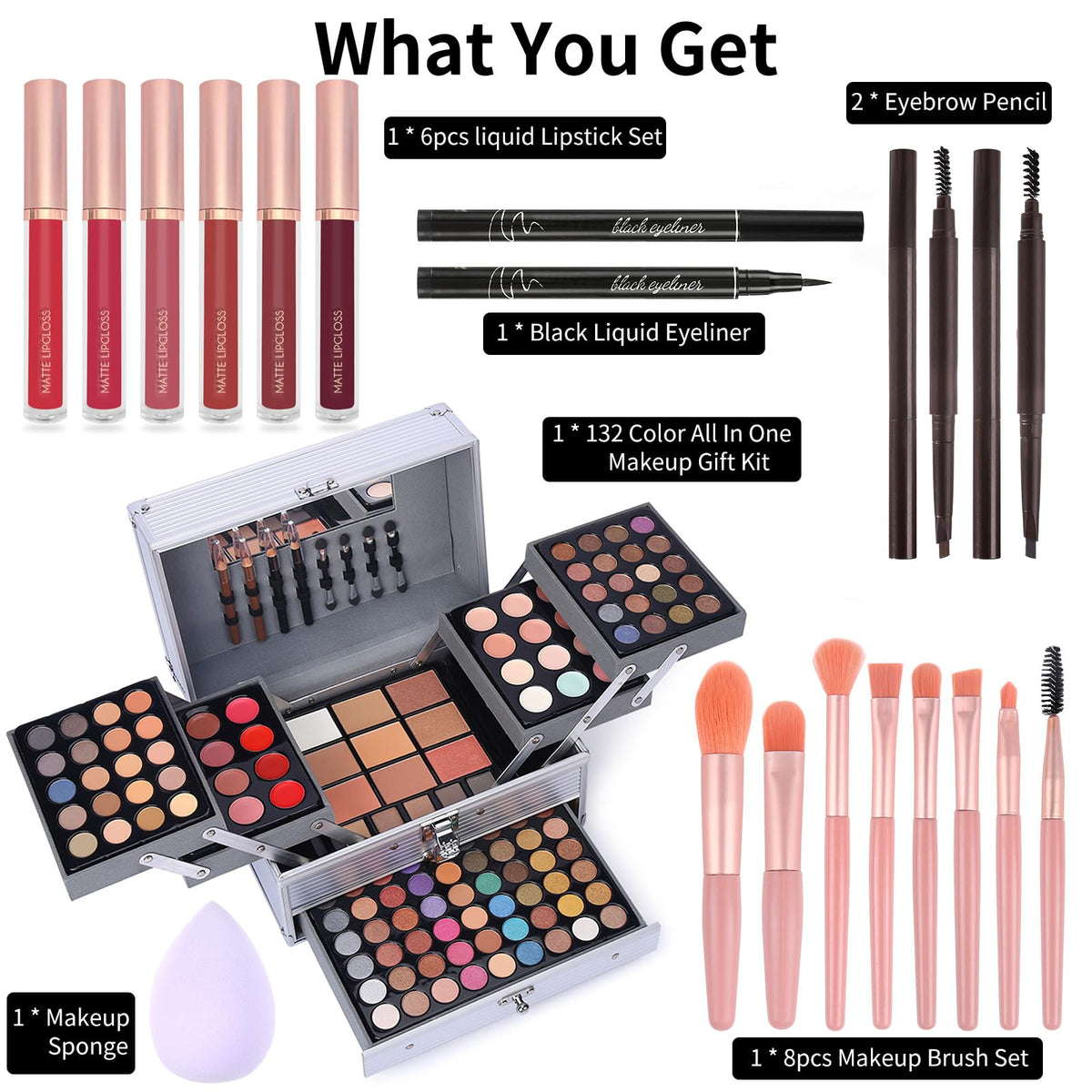 Makeup Gift Set For Women Girls All in One Full Makeup Kit - CHARMCODE Official Imagery - 3