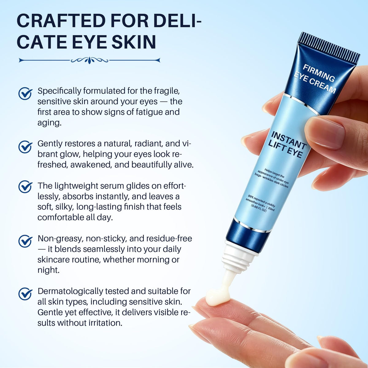 Instant Lift Eye Serum for Dark Circles Puffiness Anti Bag - meisiuri Official Imagery - 6