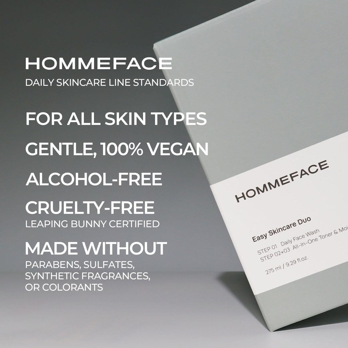 Men s Easy Duo Daily Skincare Set 2ct For Oily Acne Prone - HommeFace Official Imagery - 5