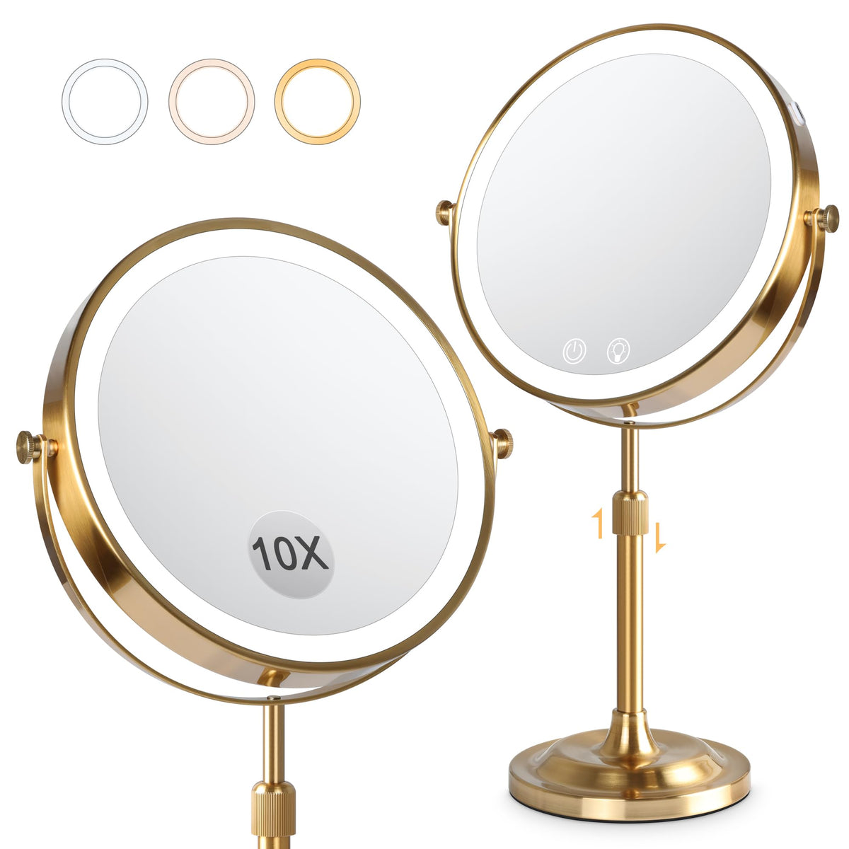 8 Makeup Mirror with Lights 4000mAh RechargeableVanity - Telihopin Official Imagery - 2