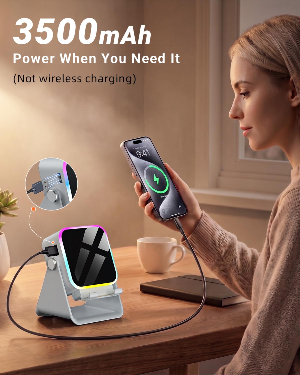 Oresoc Induction Speaker 5-in-1 Bluetooth Audio for iPhone Android with Phone St - Oresoc Official Product View 5