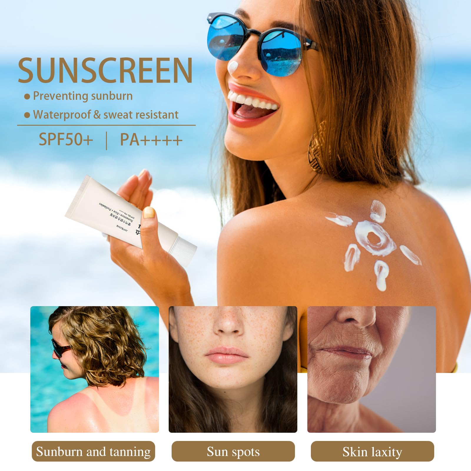 Relief Sun Organic Sunscreen SPF50 Rice and Probiotics PA - HENGRUNXIN Official Product Imagery - 5