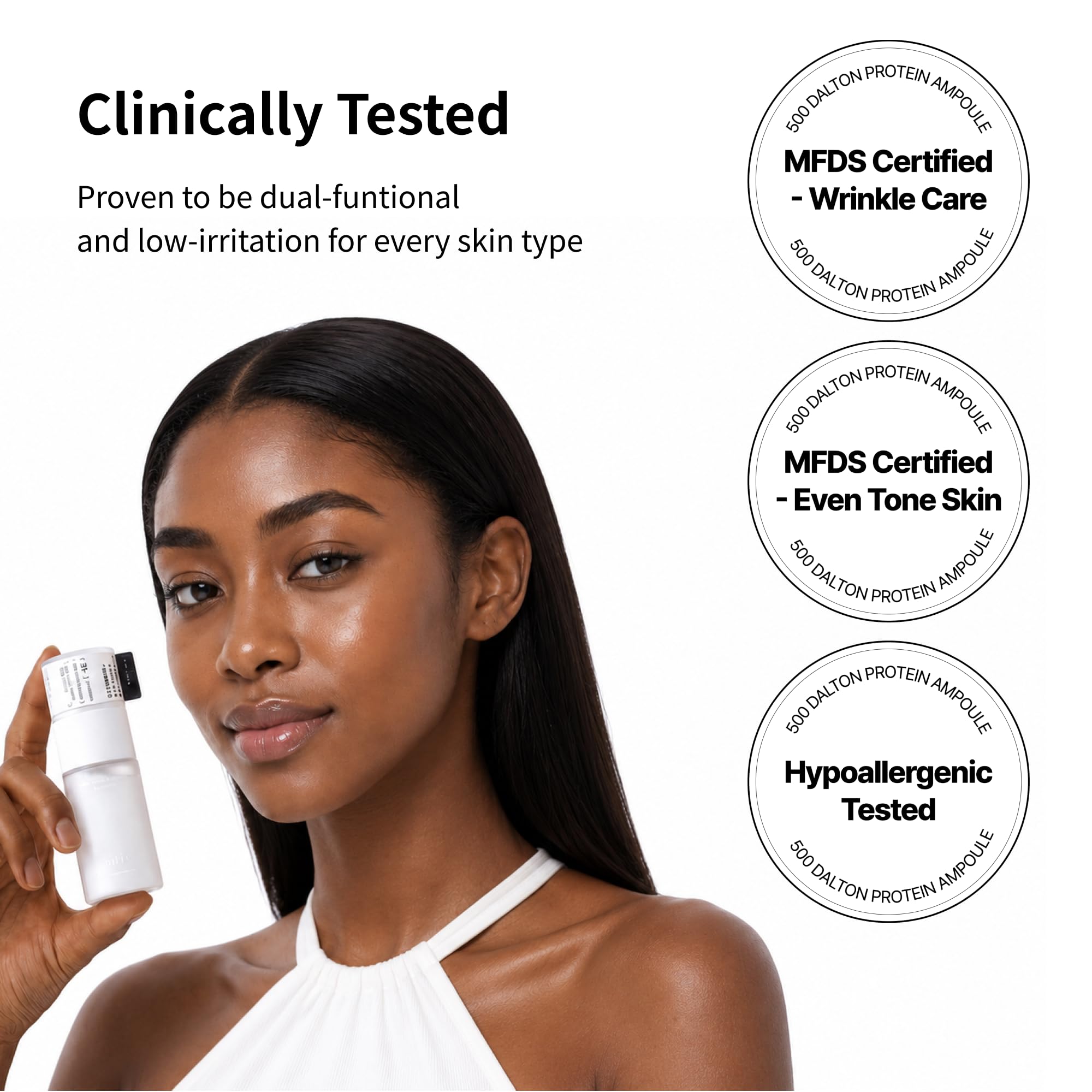 500 Dalton Protein Ampoule Serum with 32 Collagen Peptide - millimilli